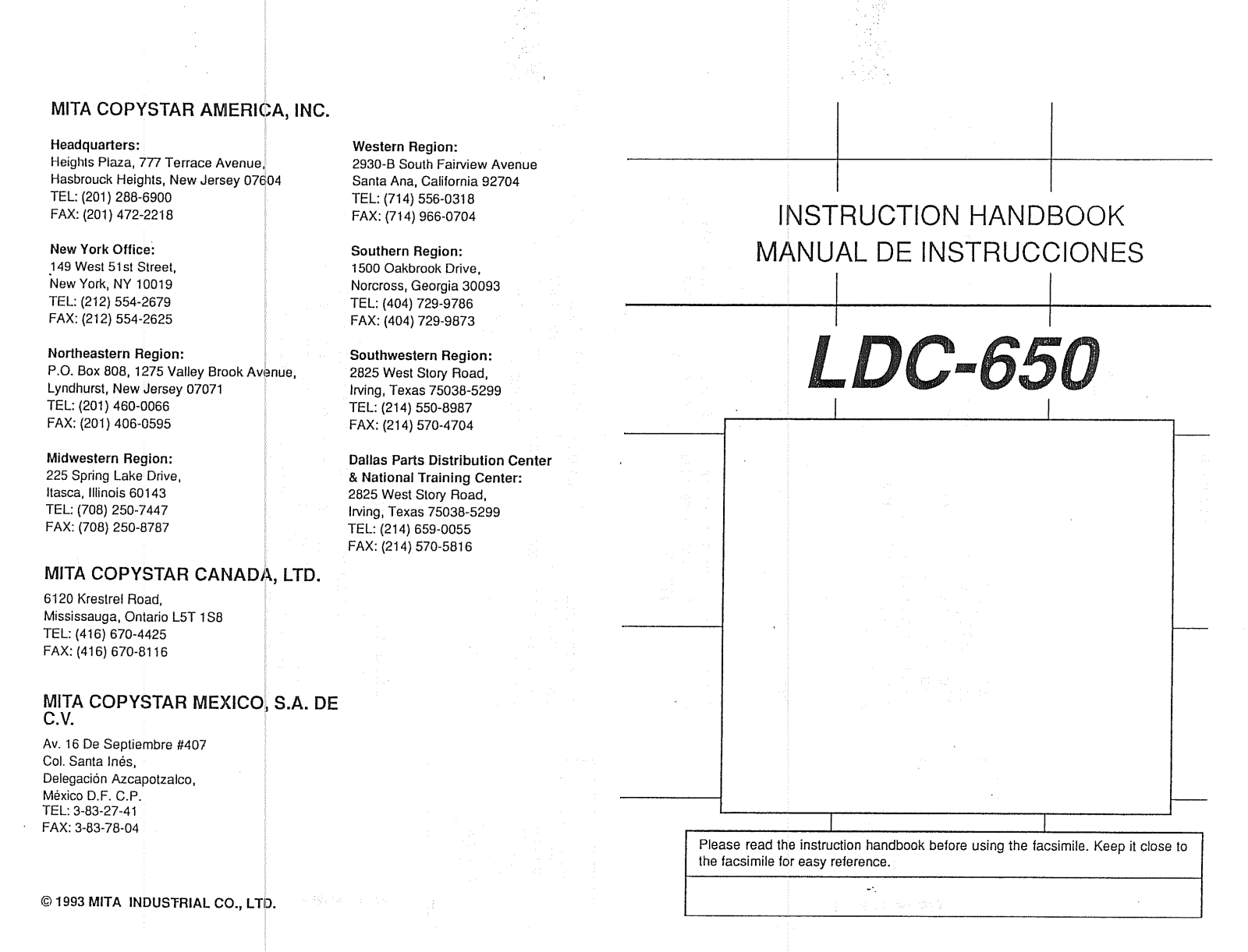 Kyocera LDC-650 User Manual