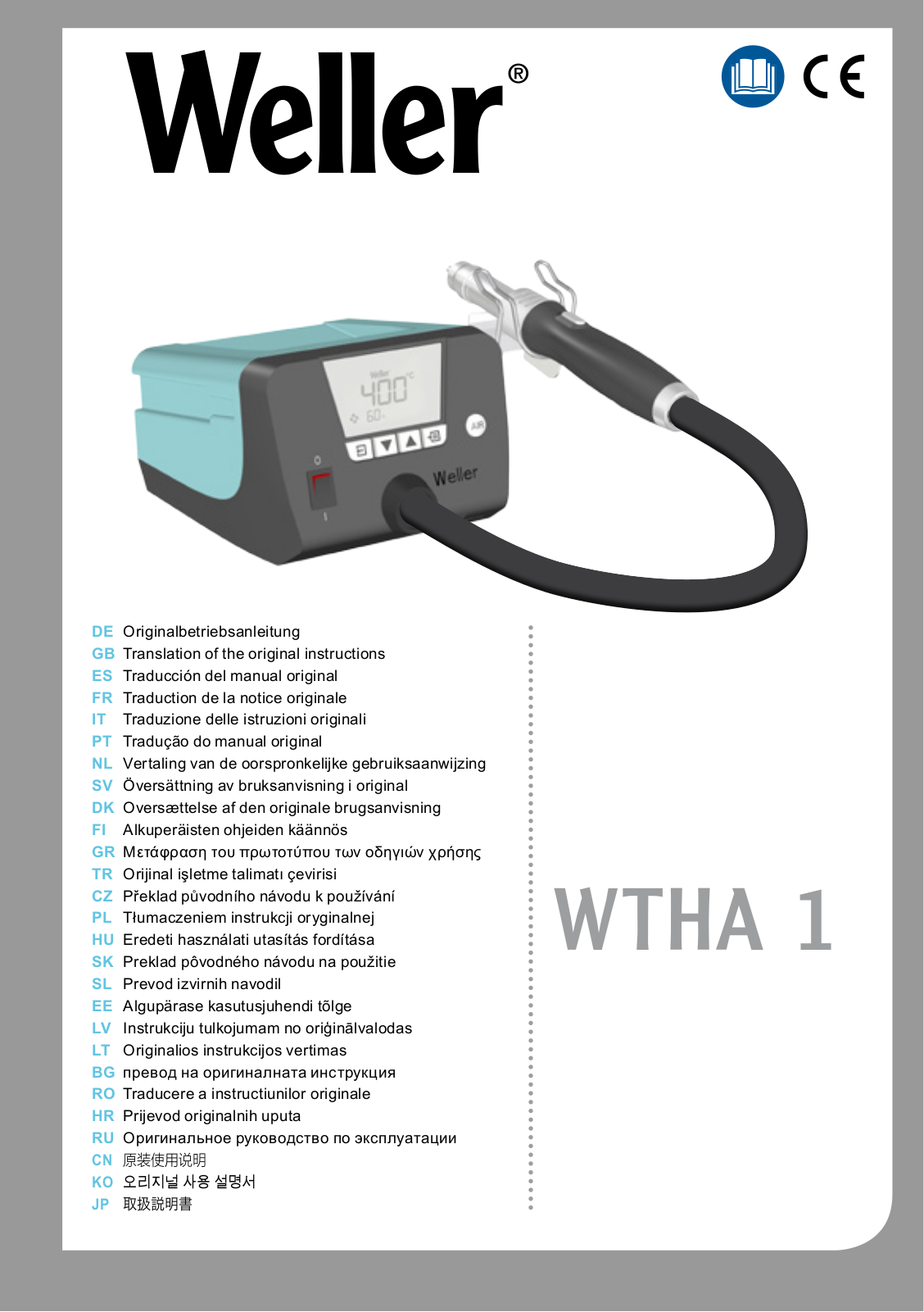 Weller WTHA 1 User Manual