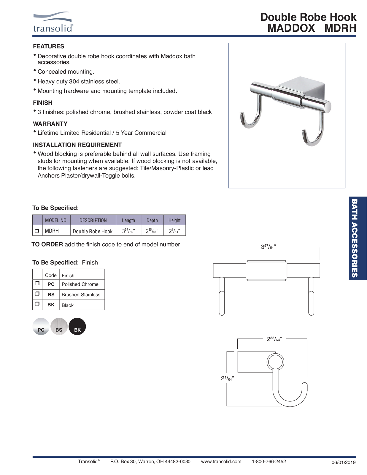 Transolid SBSW9670 Specifications - ManualMachine.com