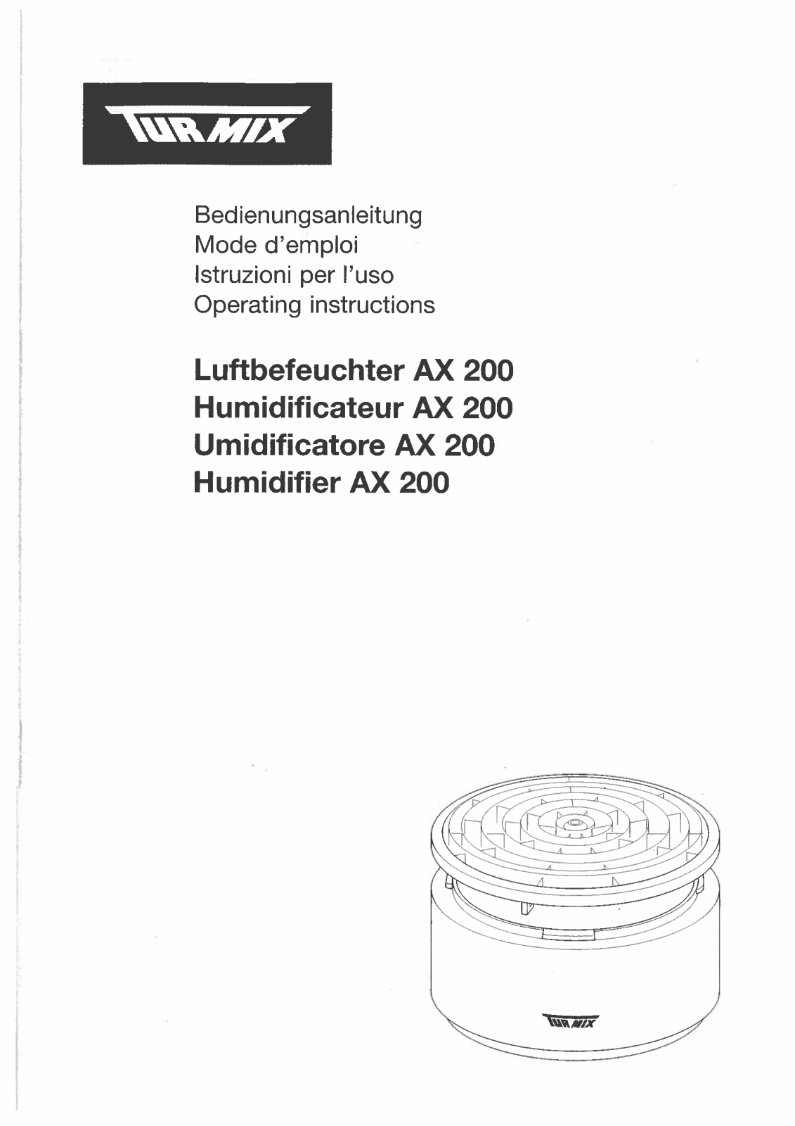 Turmix AX 200 User Manual