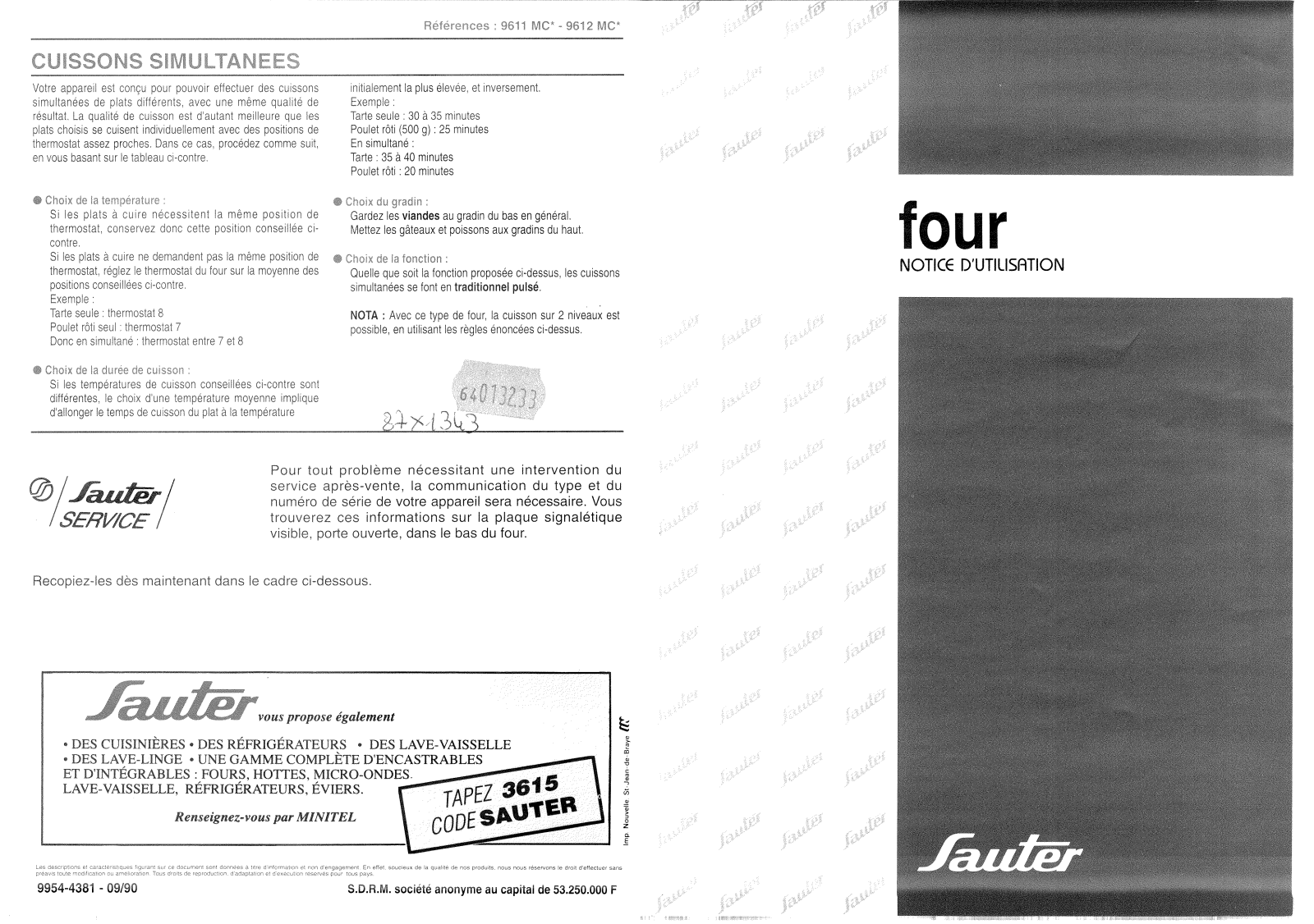 SAUTER 9611MC User Manual