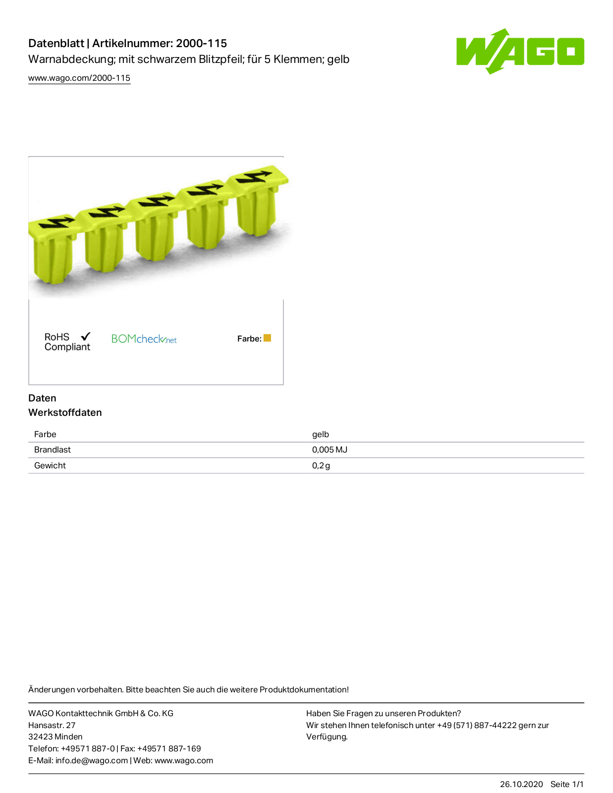 WAGO 2000-115 Datasheet - ManualMachine.com