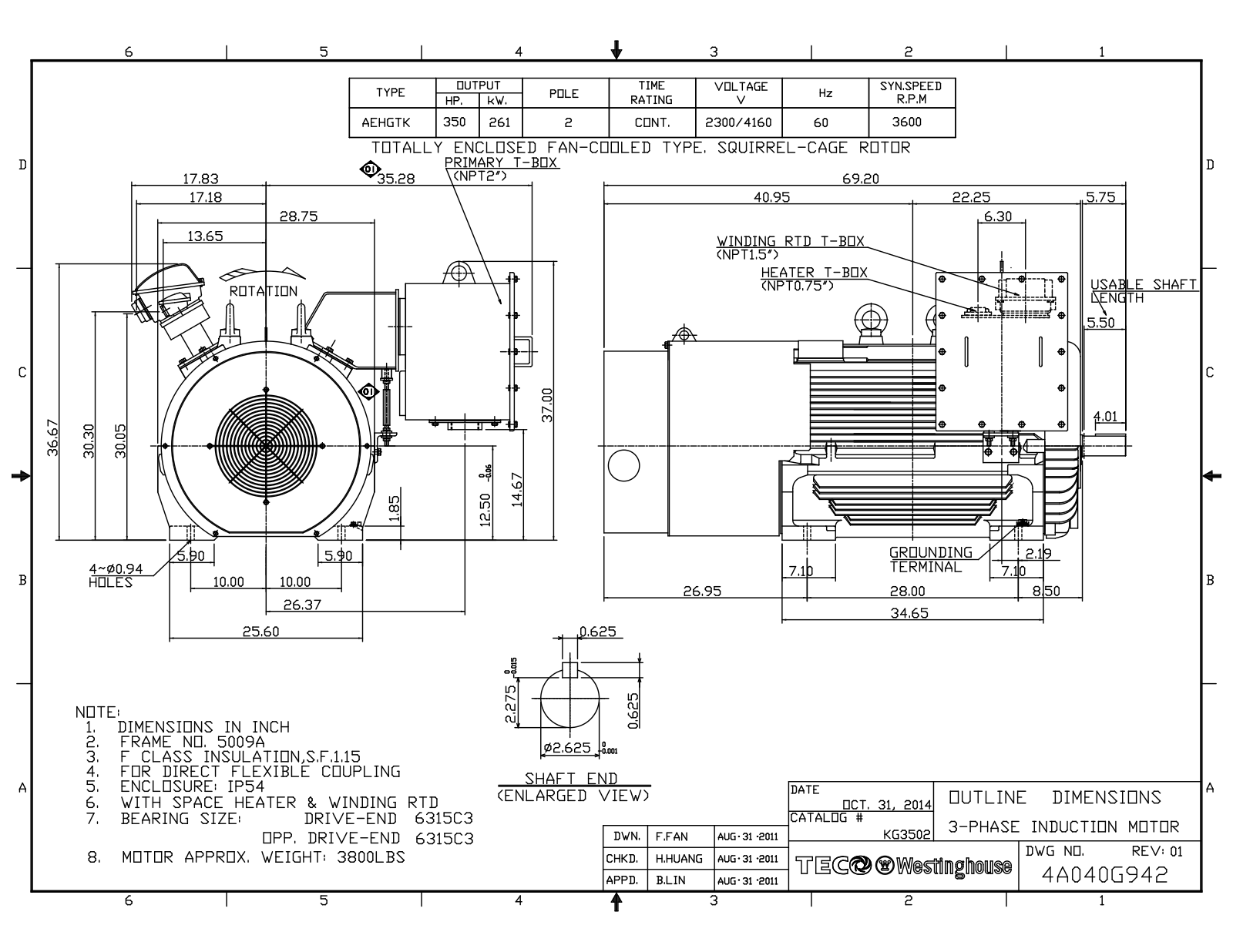 Teco KG3502 Reference Drawing