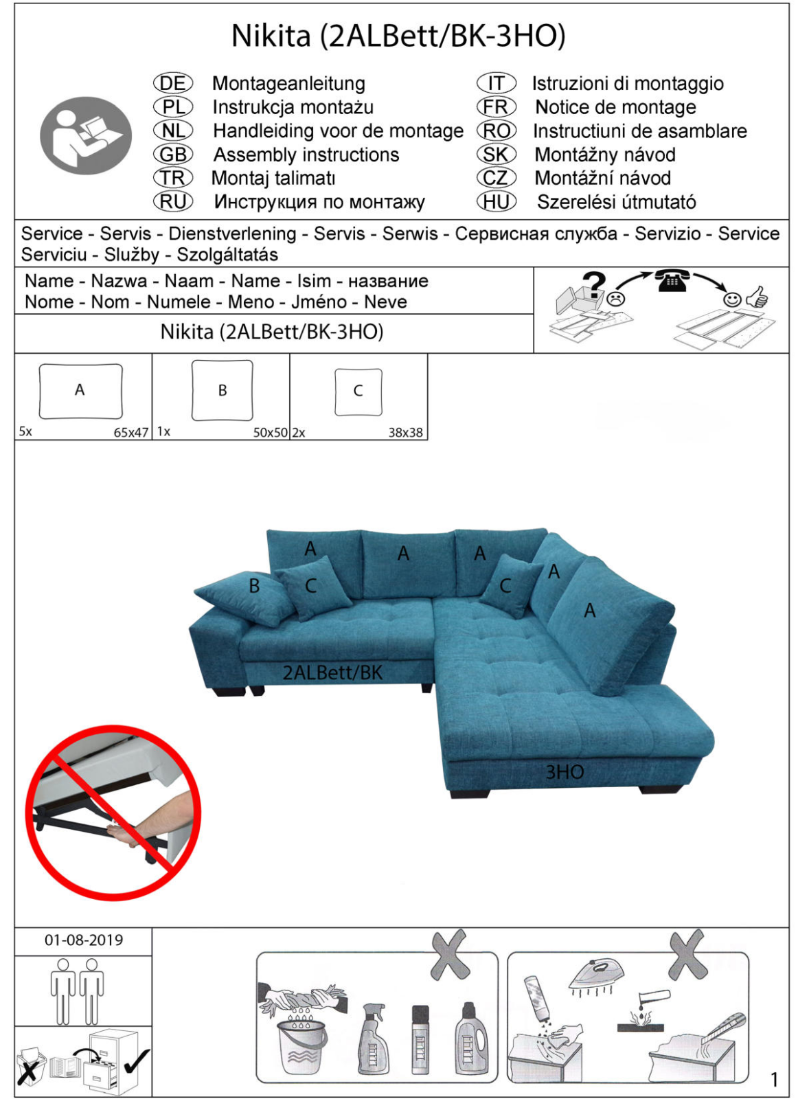 Home affaire Tilda Assembly instructions