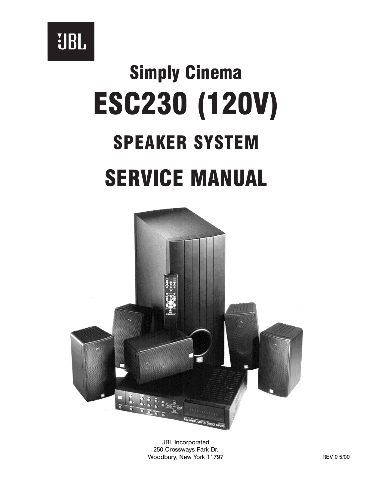 JBL ESC-230 Service manual