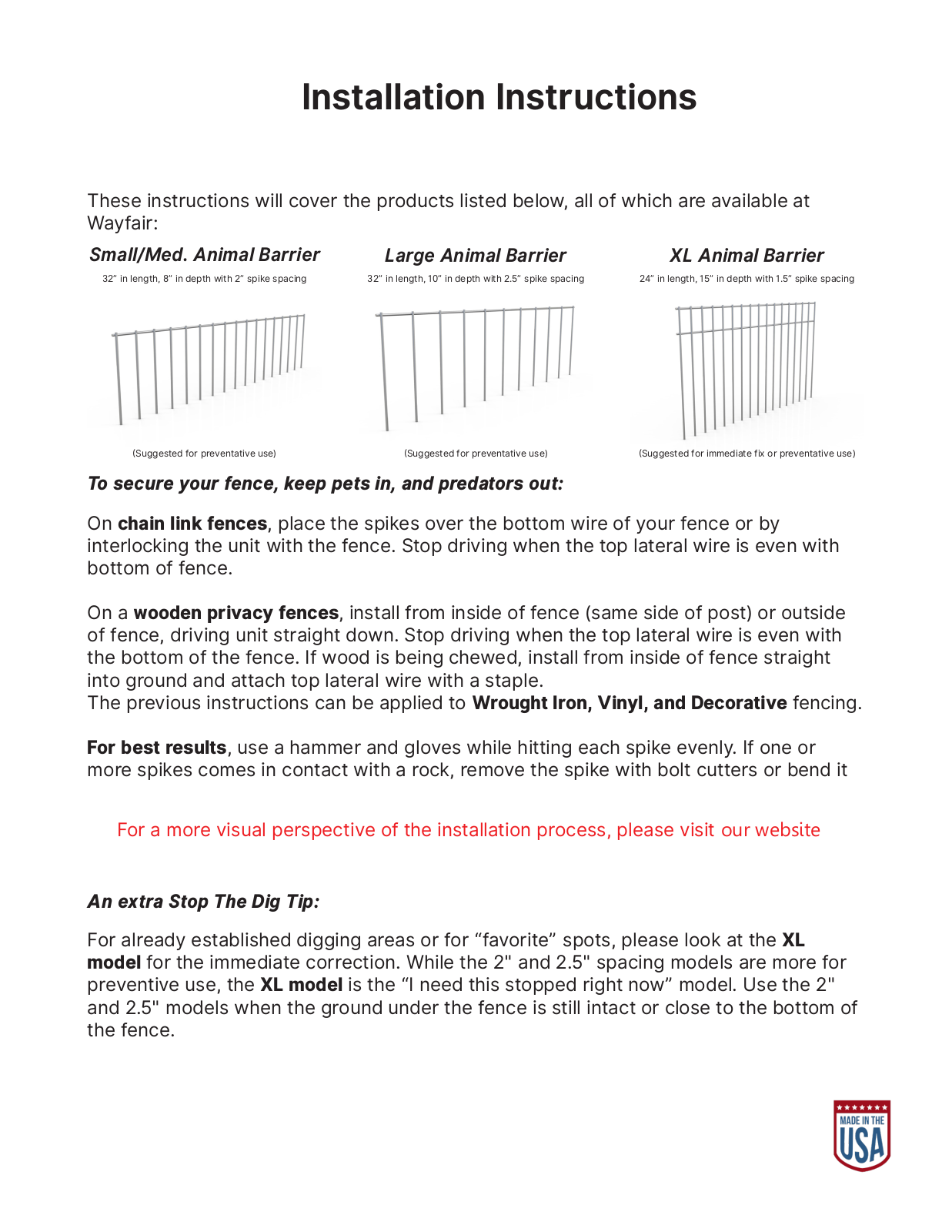 Dig Defence W008676154 Installation Instructions - ManualMachine.com