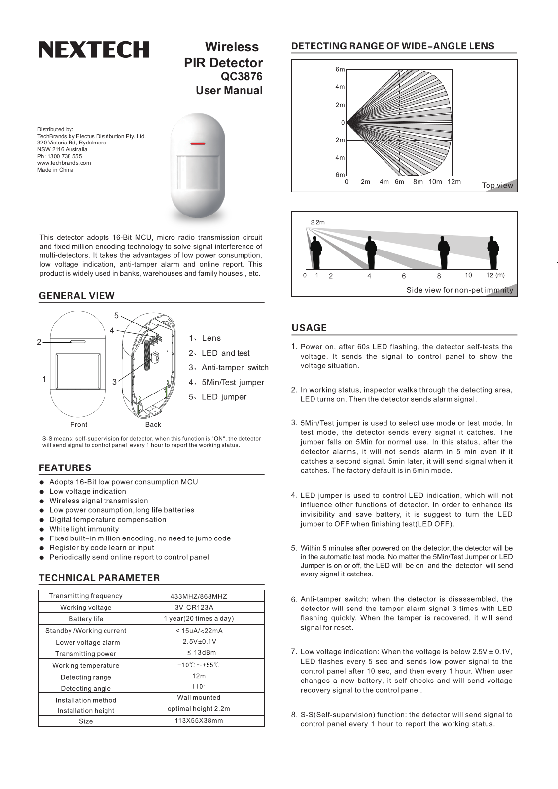 Nextech QC3876 User Manual