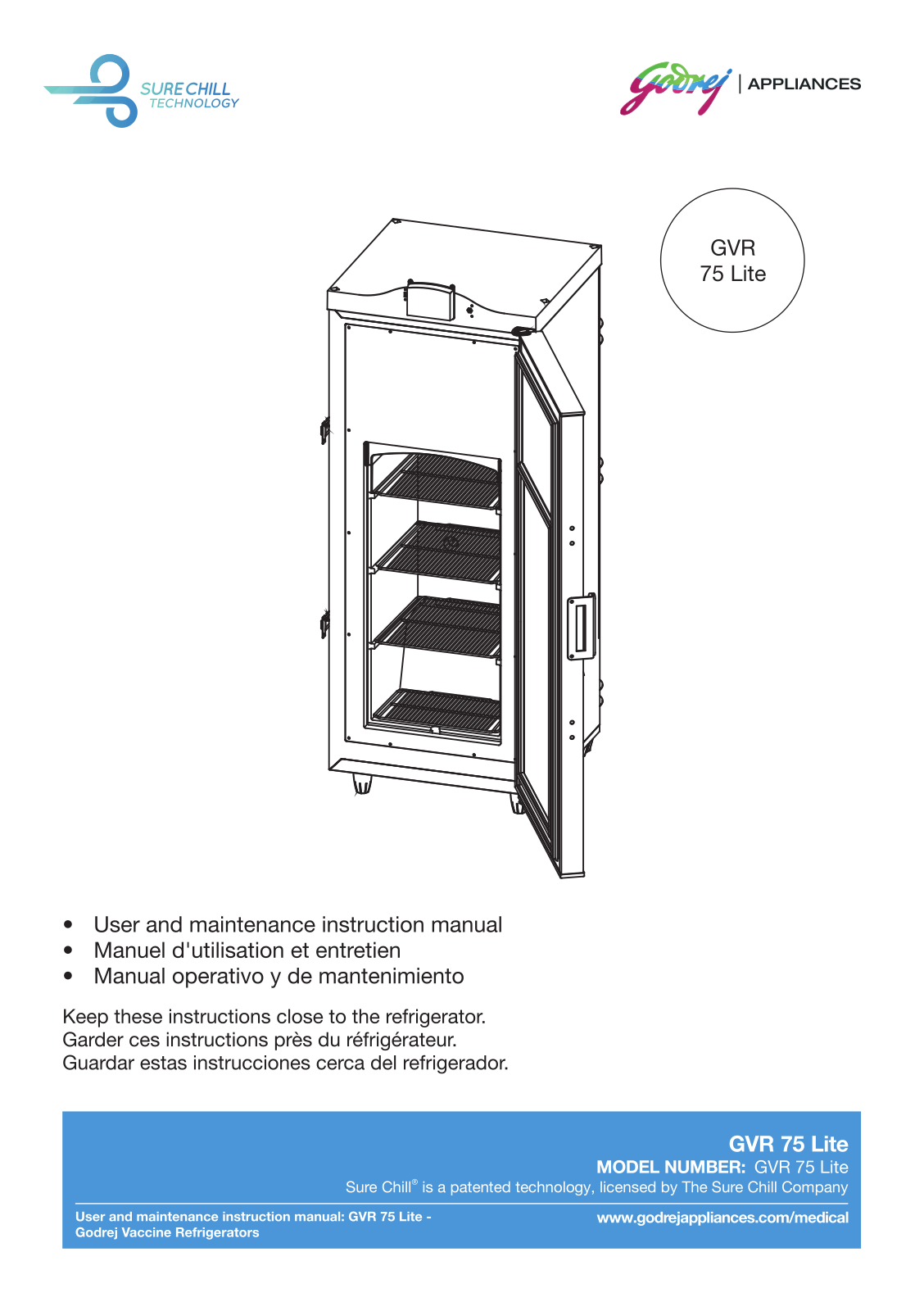 Godrej GVR 75 Lite User Manual