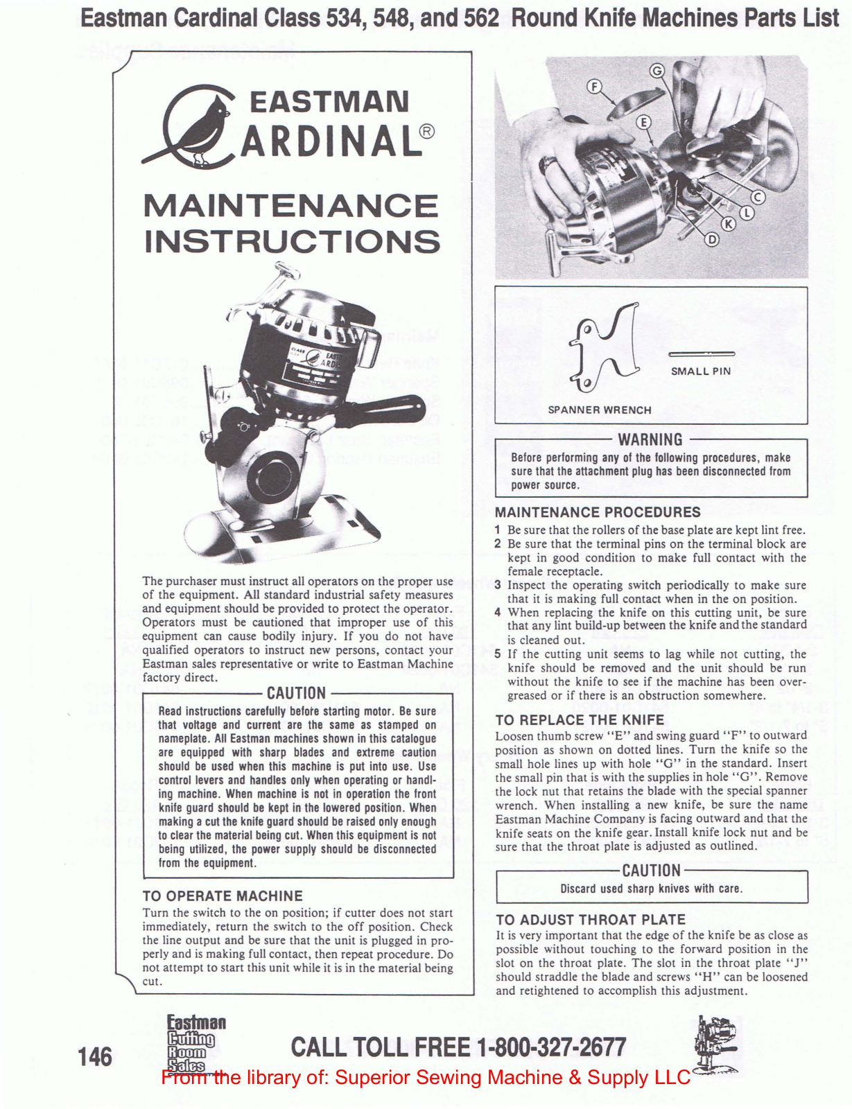 Eastman 534 User Manual