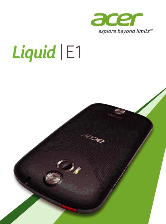 Acer Liquid E1 Operating Instructions