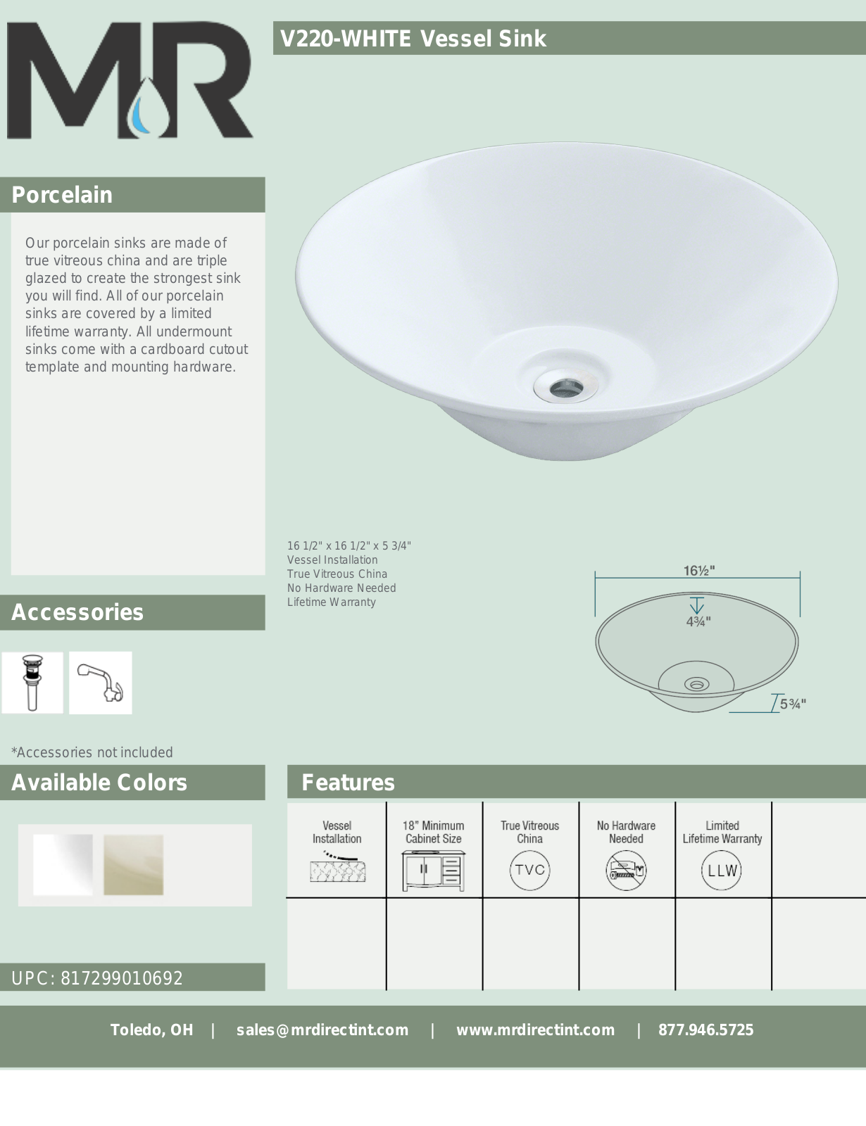 MR Direct MRDR1528 Specifications - ManualMachine.com