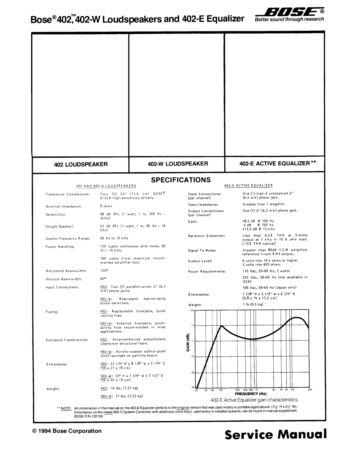 BOSE 402 Schematic