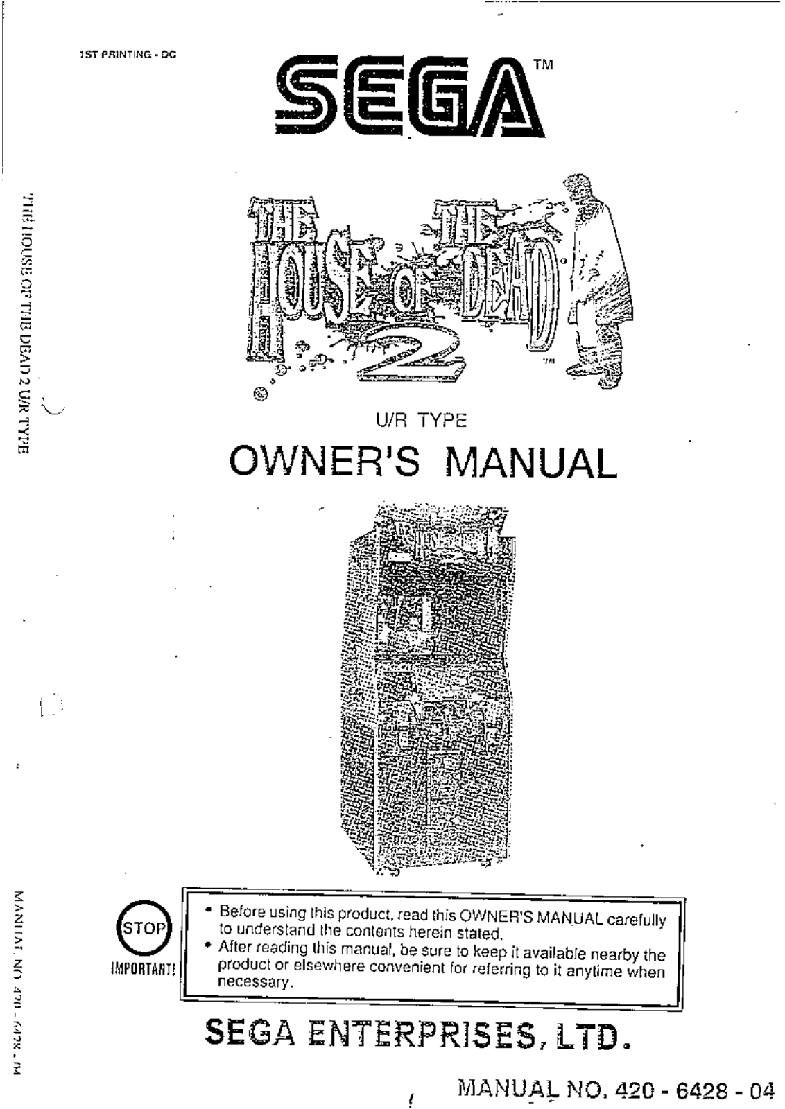 Sega HOD2 UR User Manual