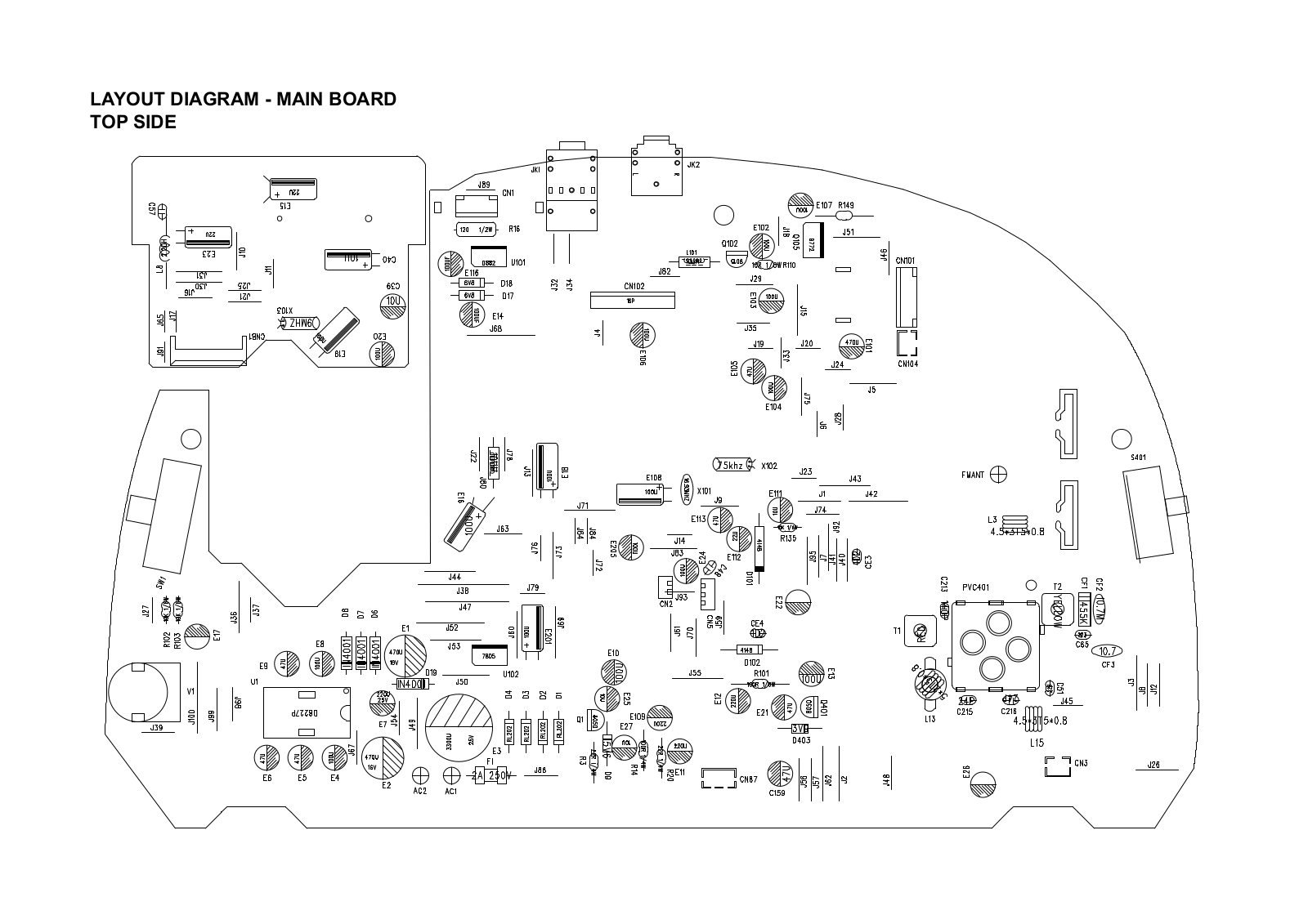 Vitek VT-3455NEW PCB LAYOUT DIAGRAM