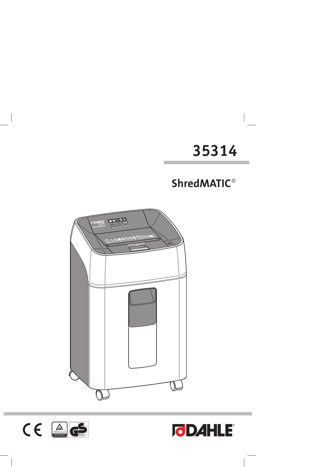 Dahle ShredMATIC 35120 Service Manual