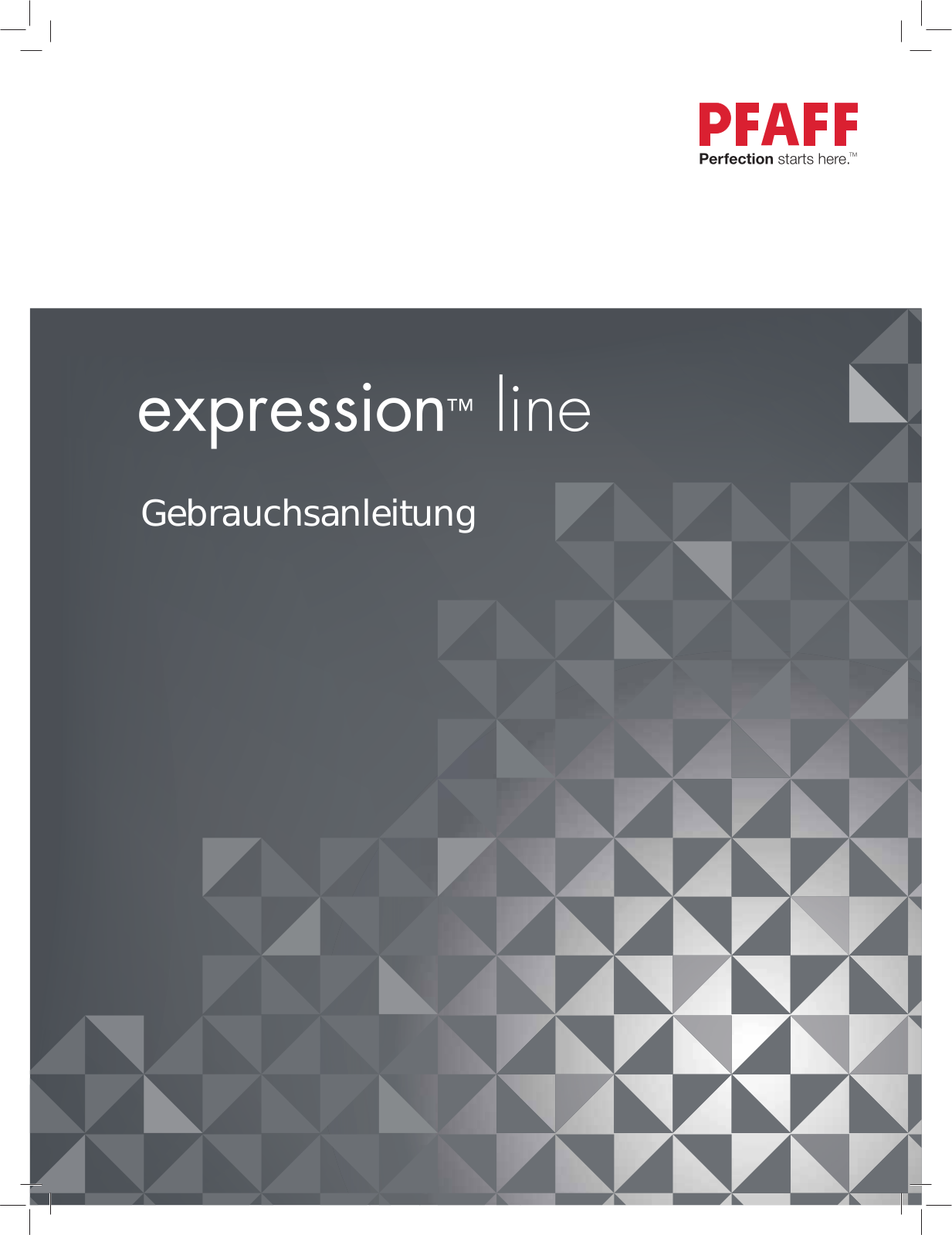 Pfaff expression line operation manual