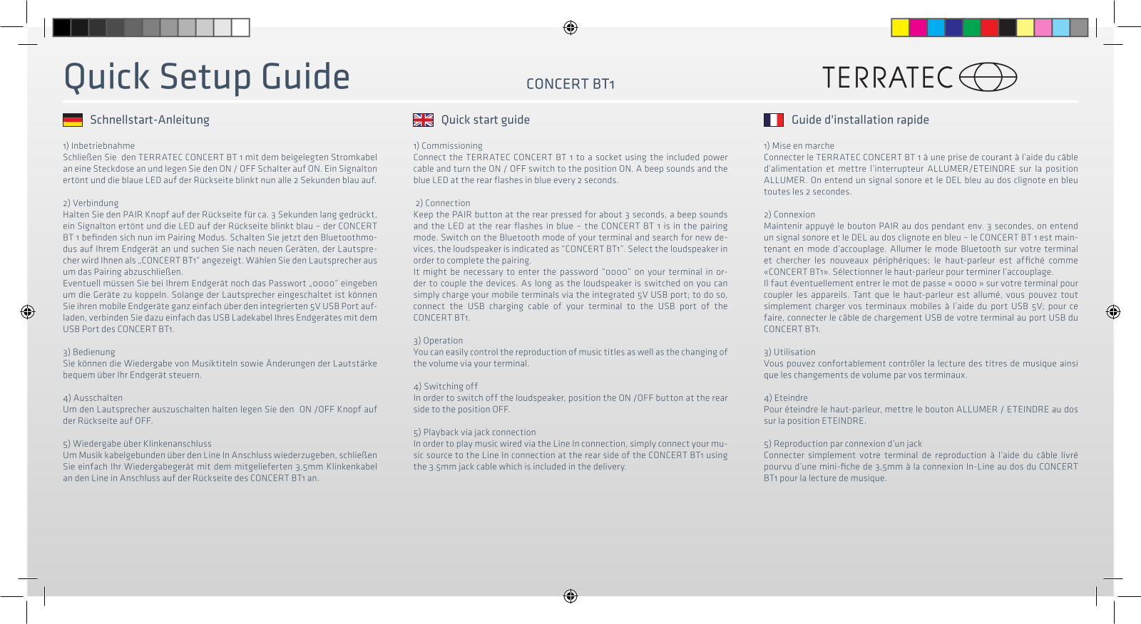 Terratec Concert BT1 Quick start guide