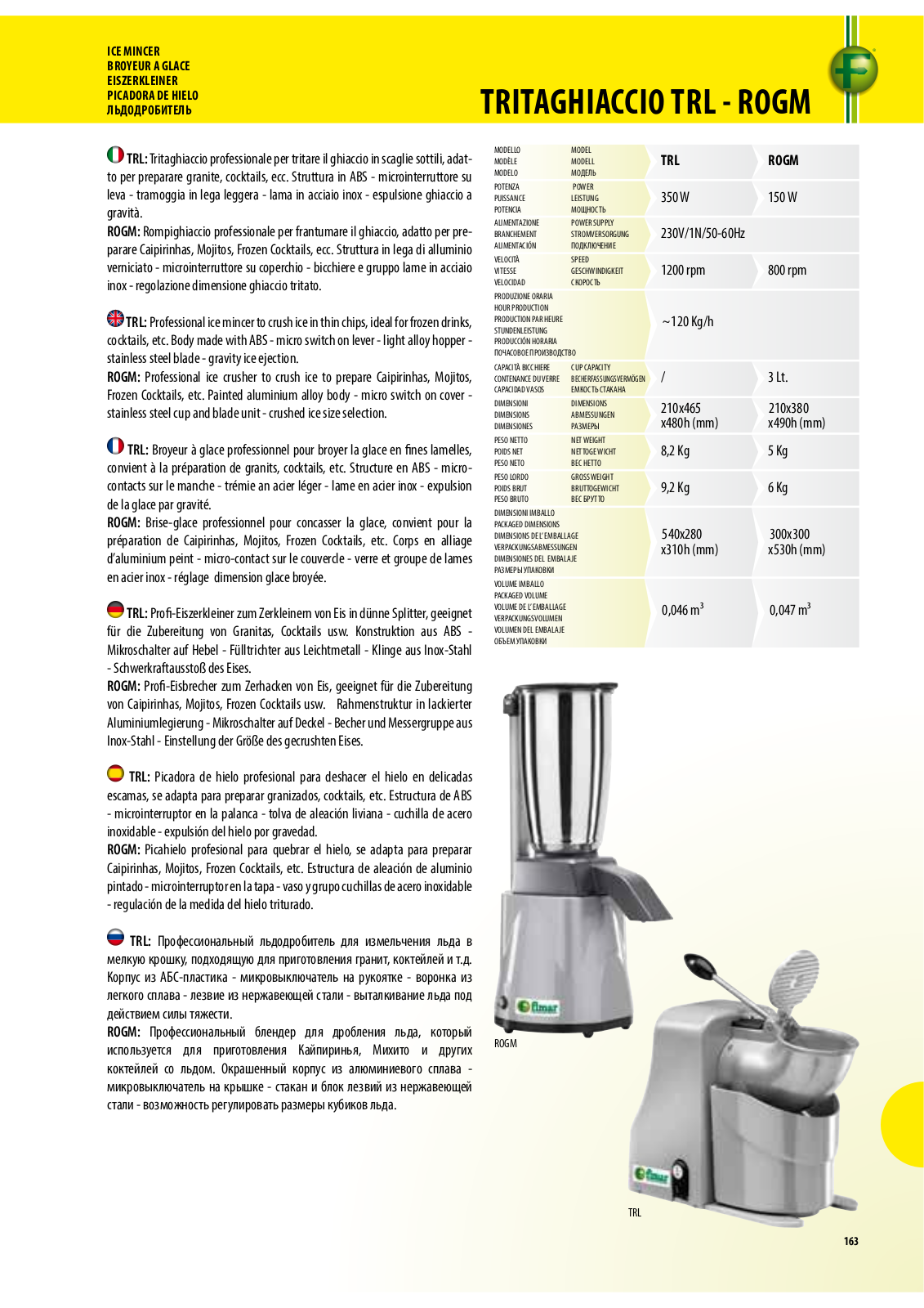 FIMAR TRL, ROGM Datasheet