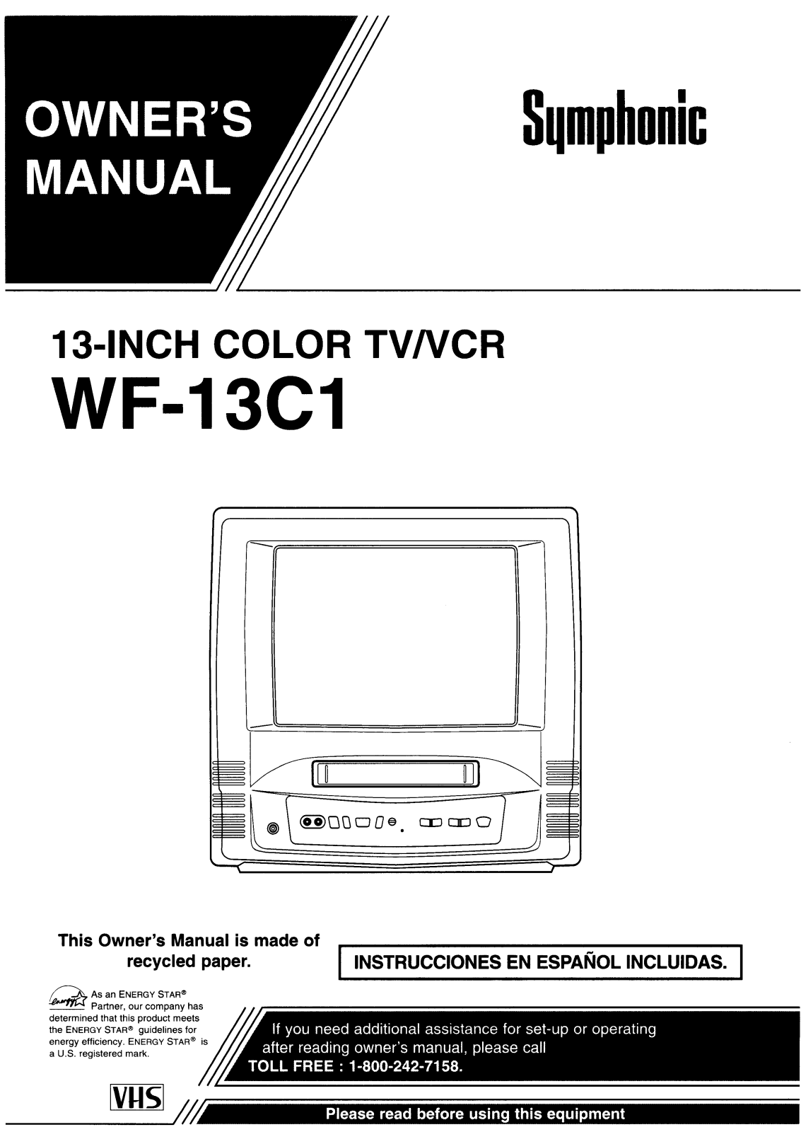 FUNAI WF13C1, WF13C1 User Manual