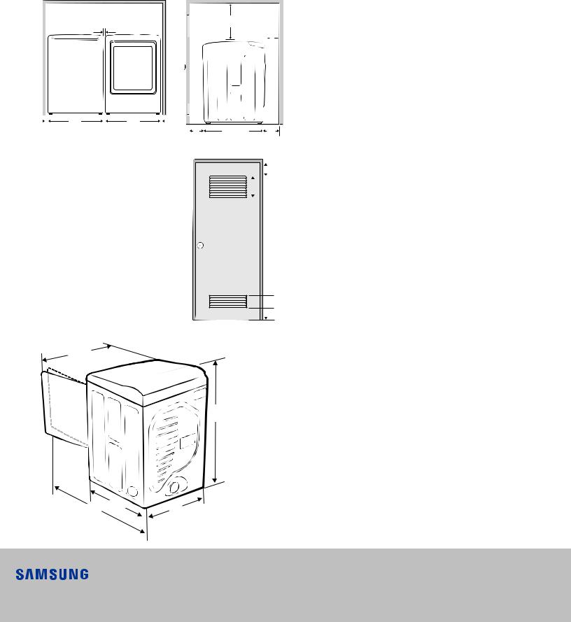 Samsung DV50K8600GV Specification Sheet