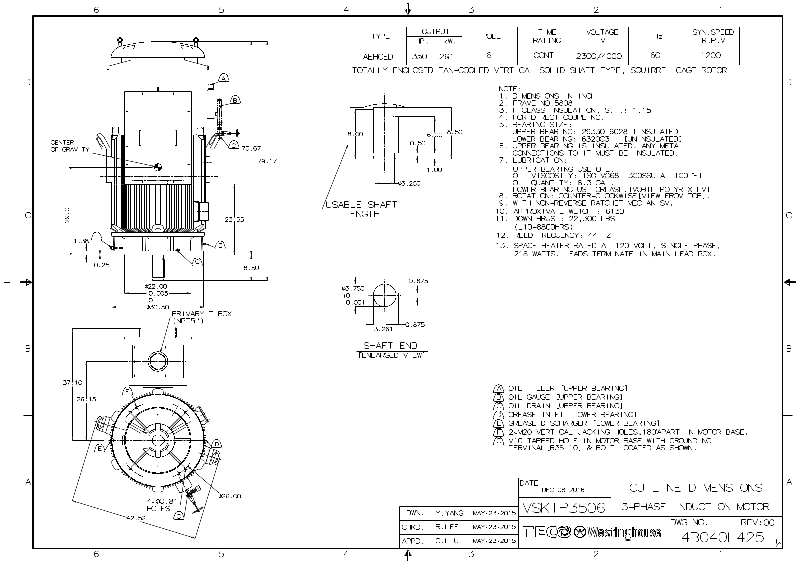 Teco VSKTP3506 Reference Drawing