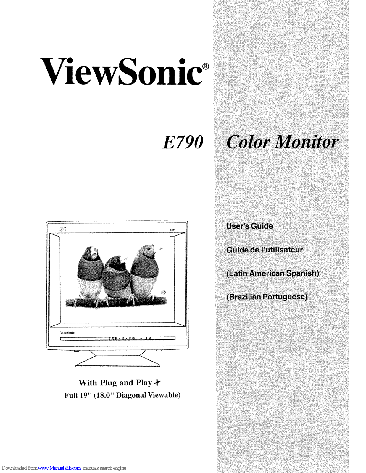 ViewSonic E790, E790B User Manual