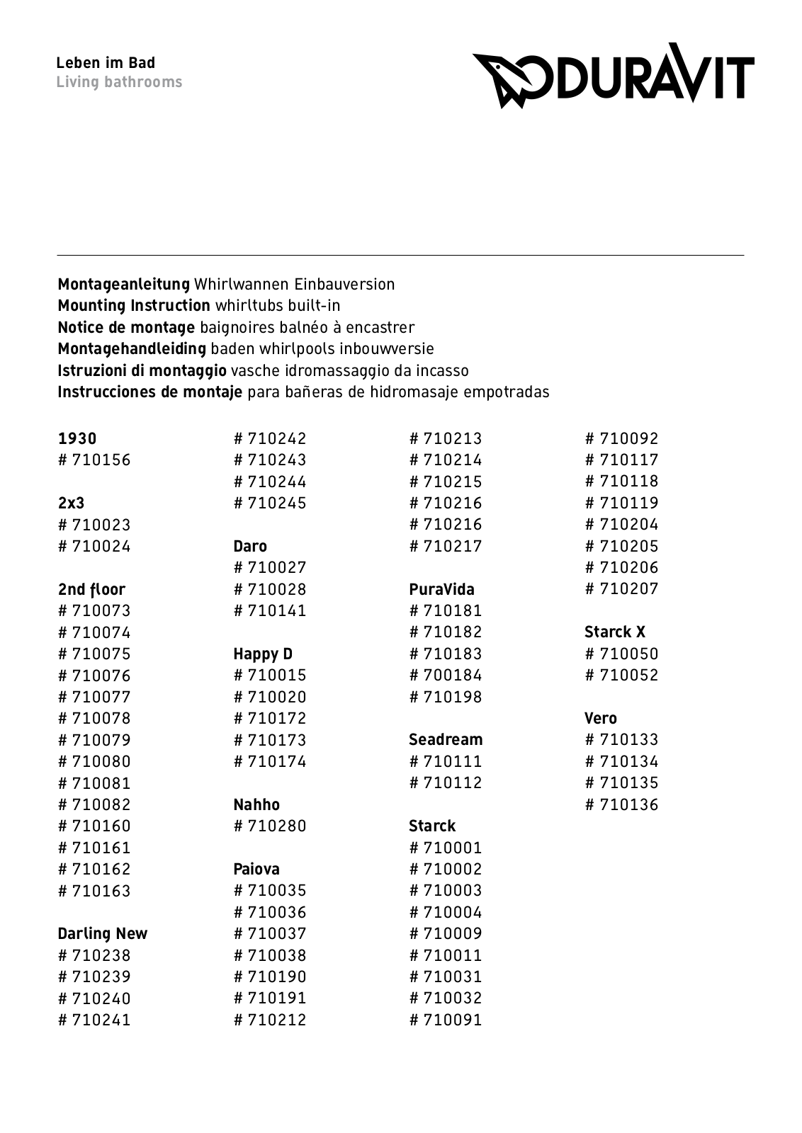 Duravit DRV1528 Installation Instructions - ManualMachine.com