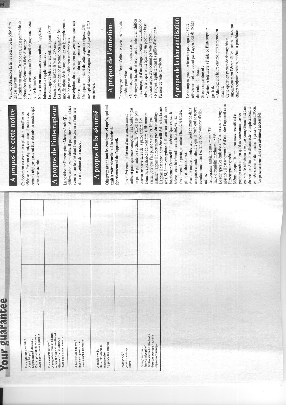 THOMSON 21DG170 User Manual