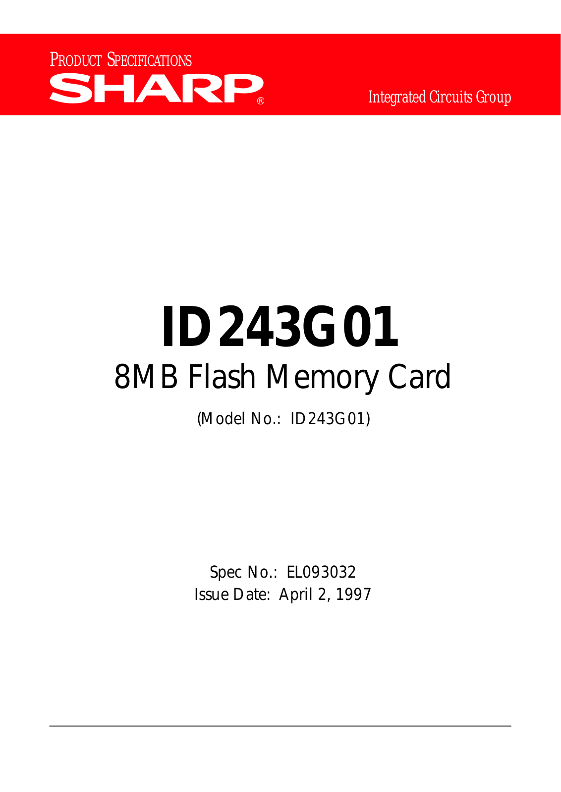 Sharp ID242G01 Datasheet