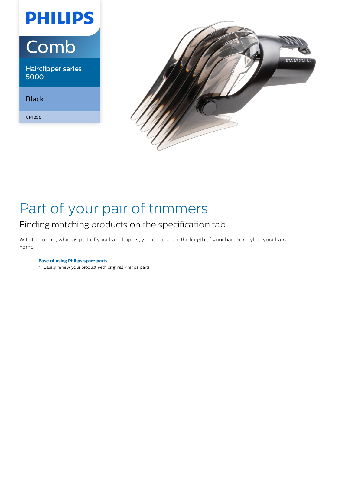 Philips CP1858/01 leaflet - ManualMachine.com