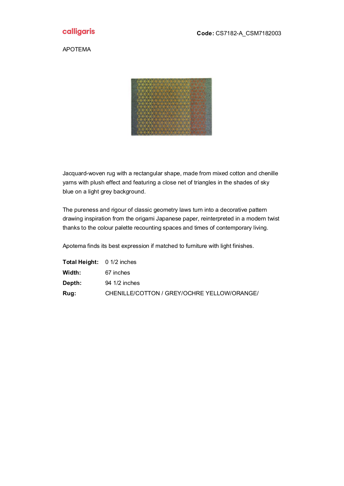 Calligaris GN2568 Specifications - ManualMachine.com