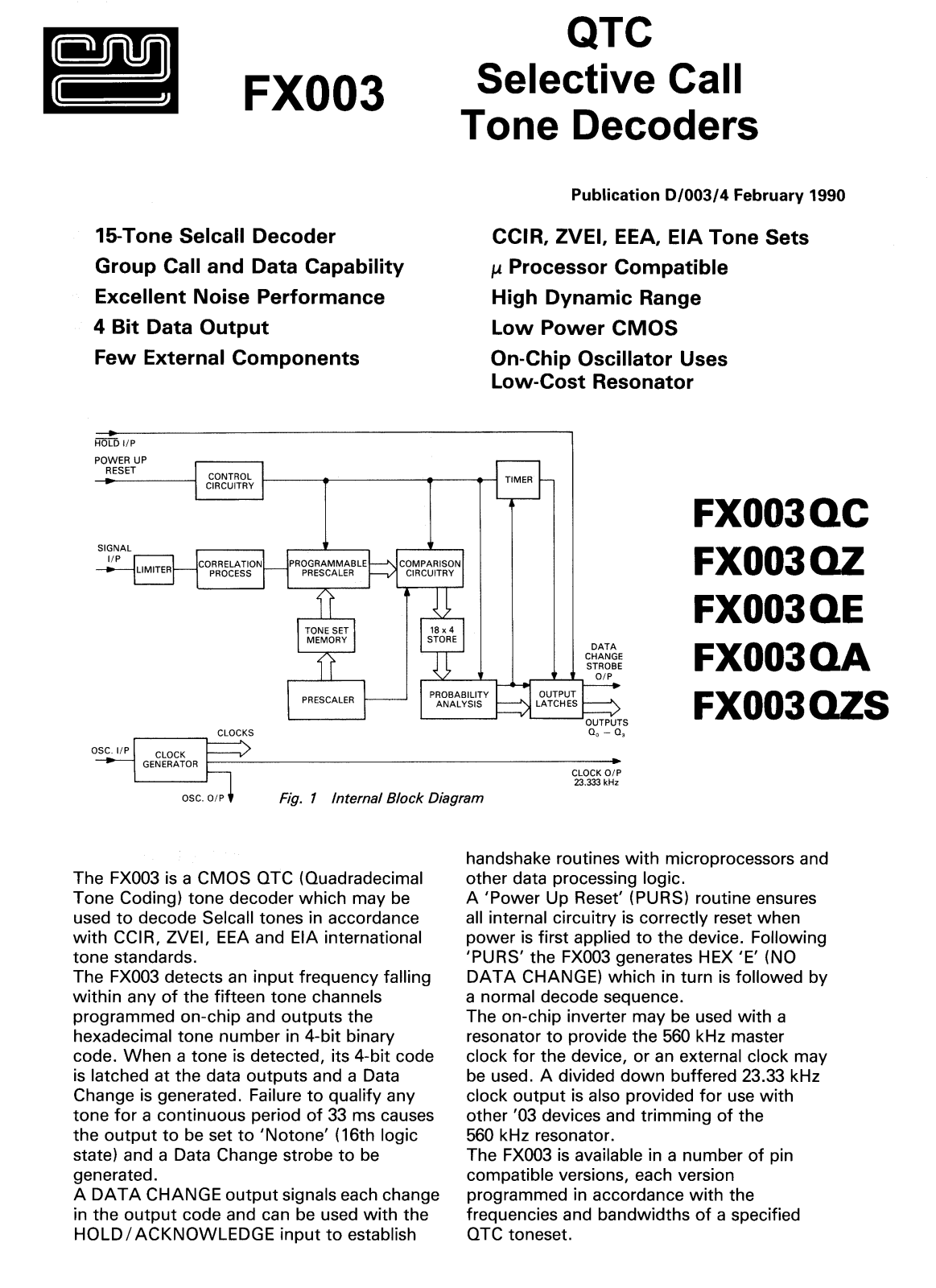 Datasheets FX003 Datasheet - ManualMachine.com