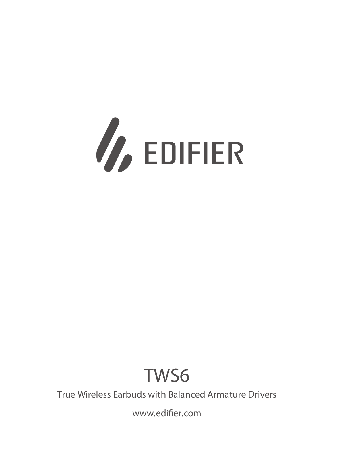 Edifier TWS6 User Manual