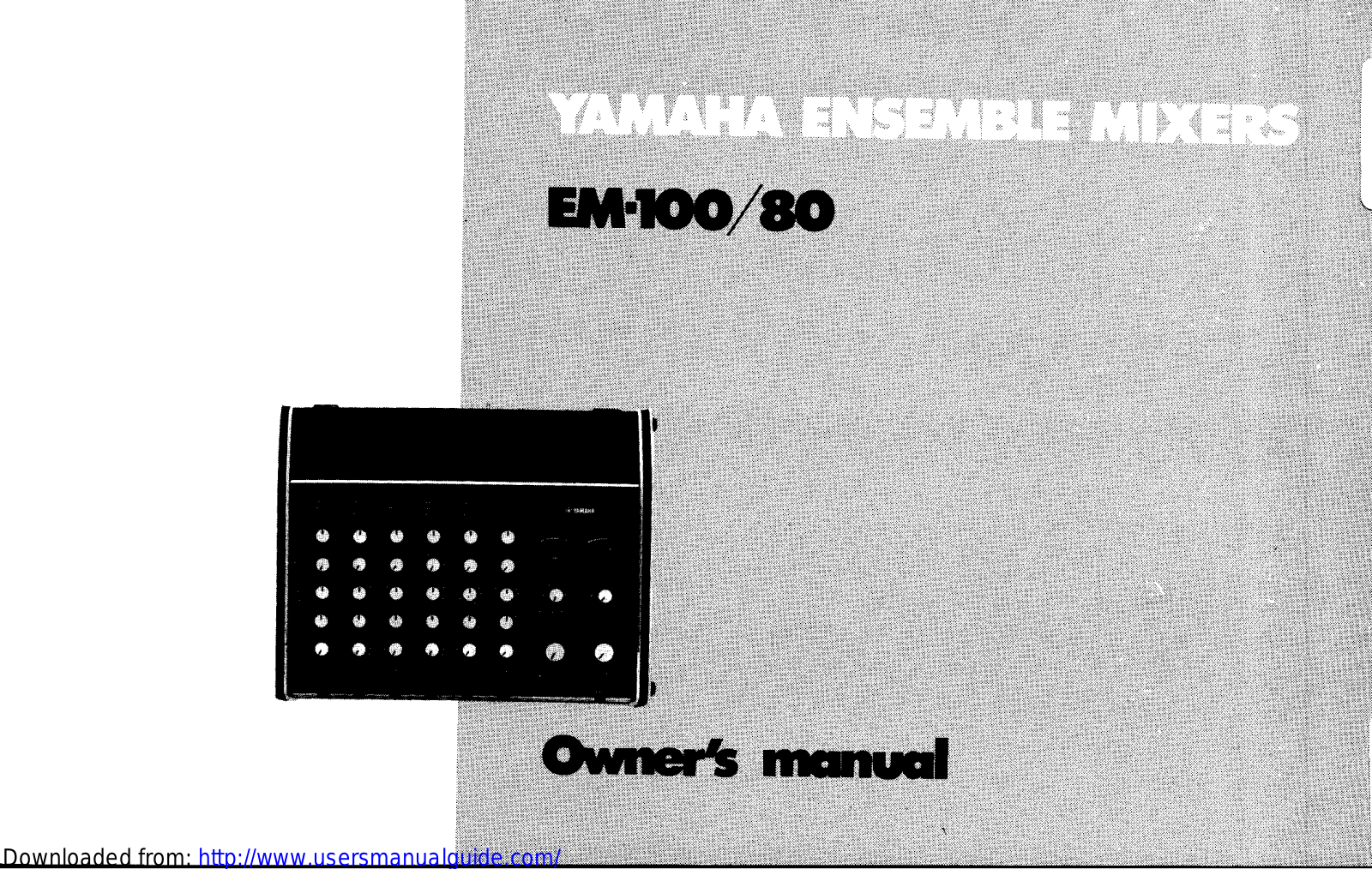 Yamaha Audio EM-100 EM-80 User Manual