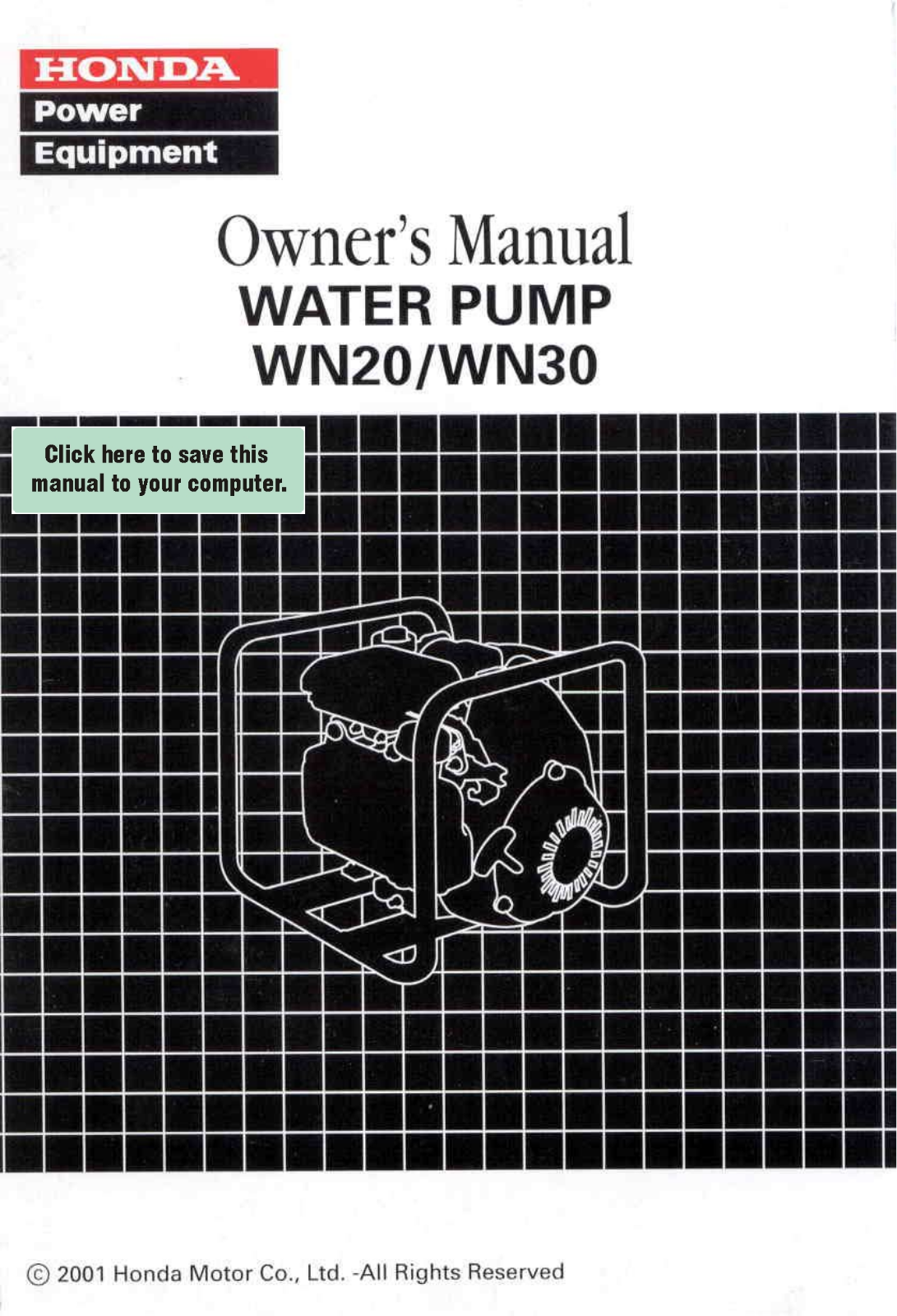 Honda Power Equipment WN20, WN30 User Manual