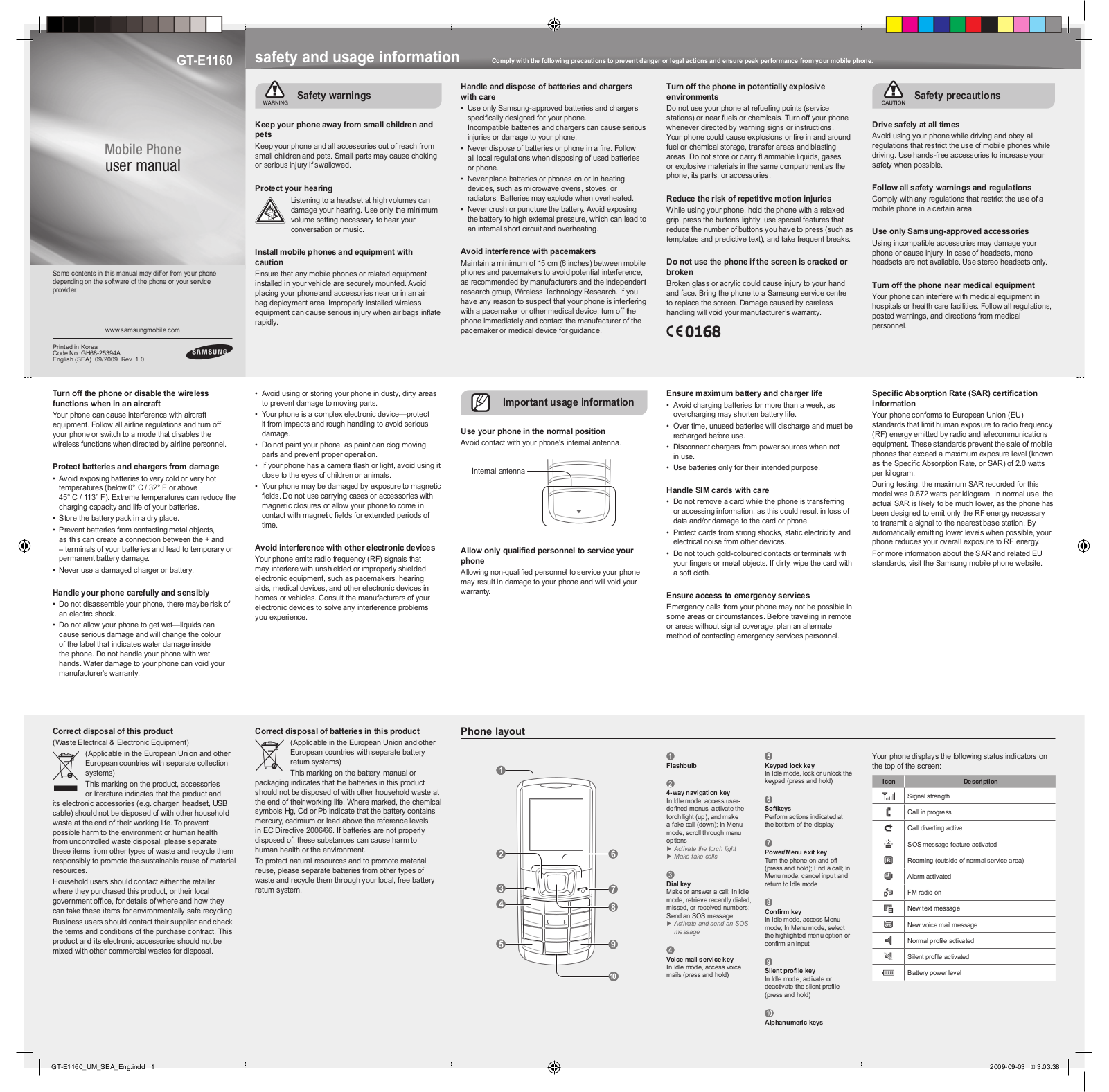 Samsung GT-E1160 User Manual