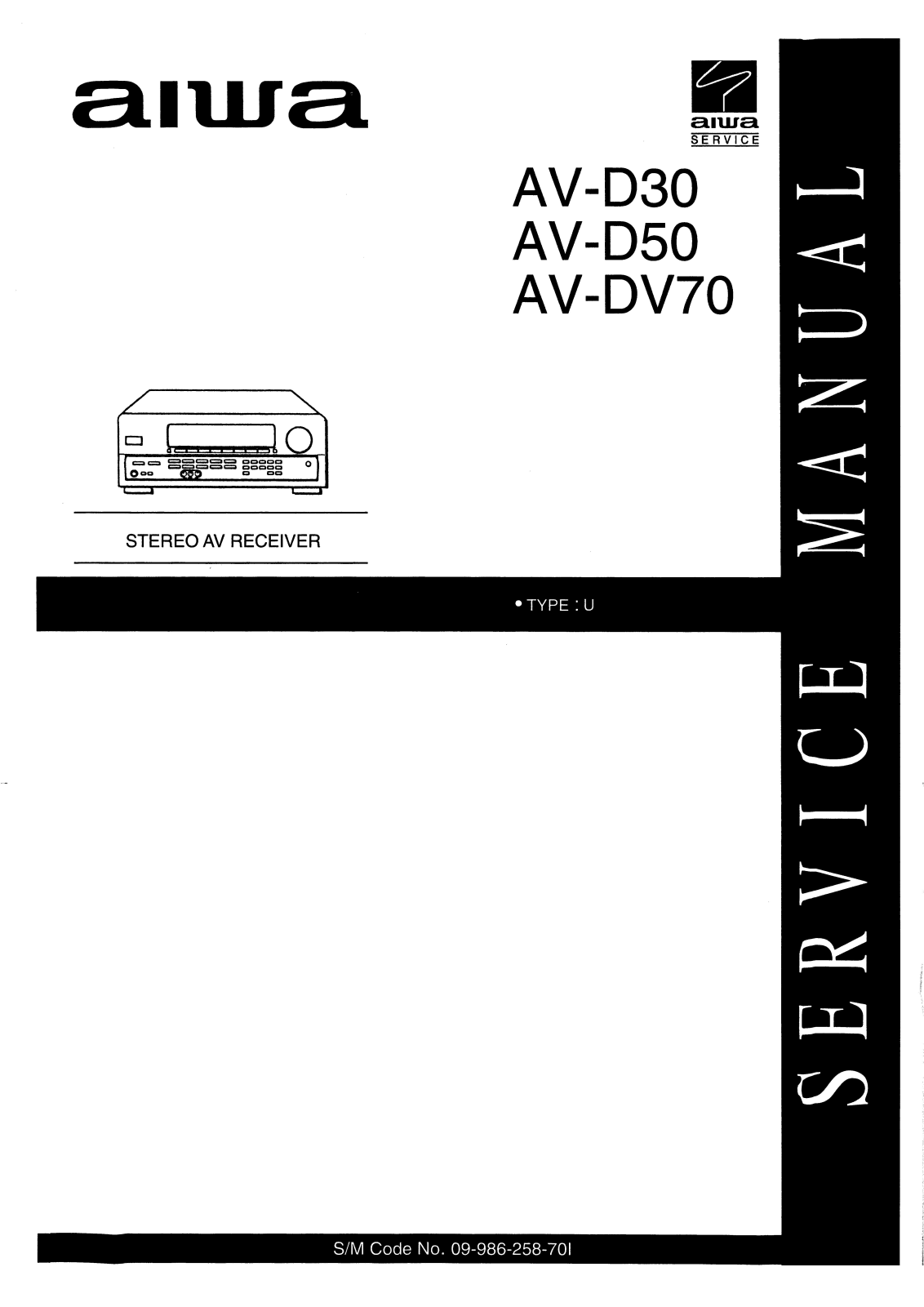 Aiwa AVD-30, AVD-50, AVDV-70 Service manual