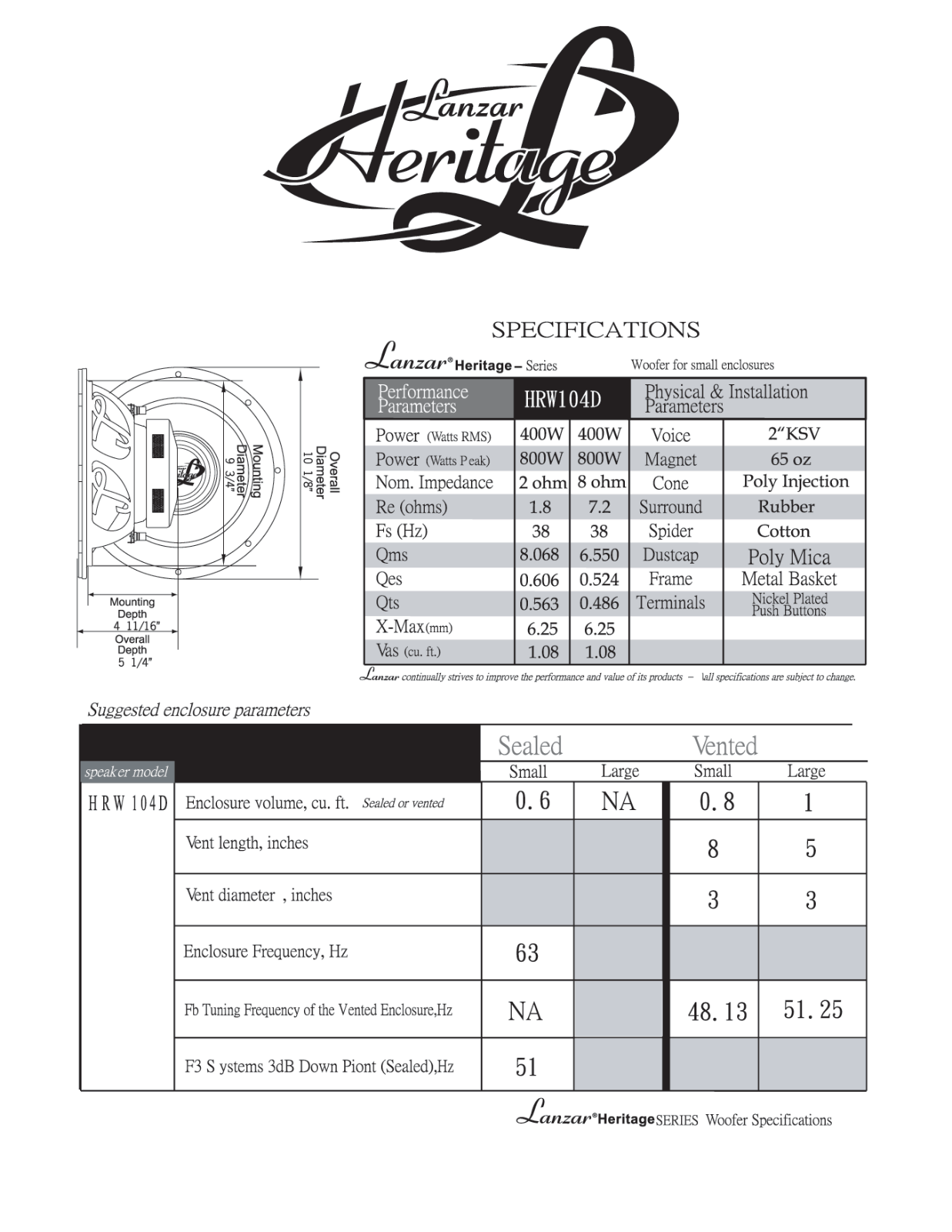 Lanzar HRW104D Instruction Manual