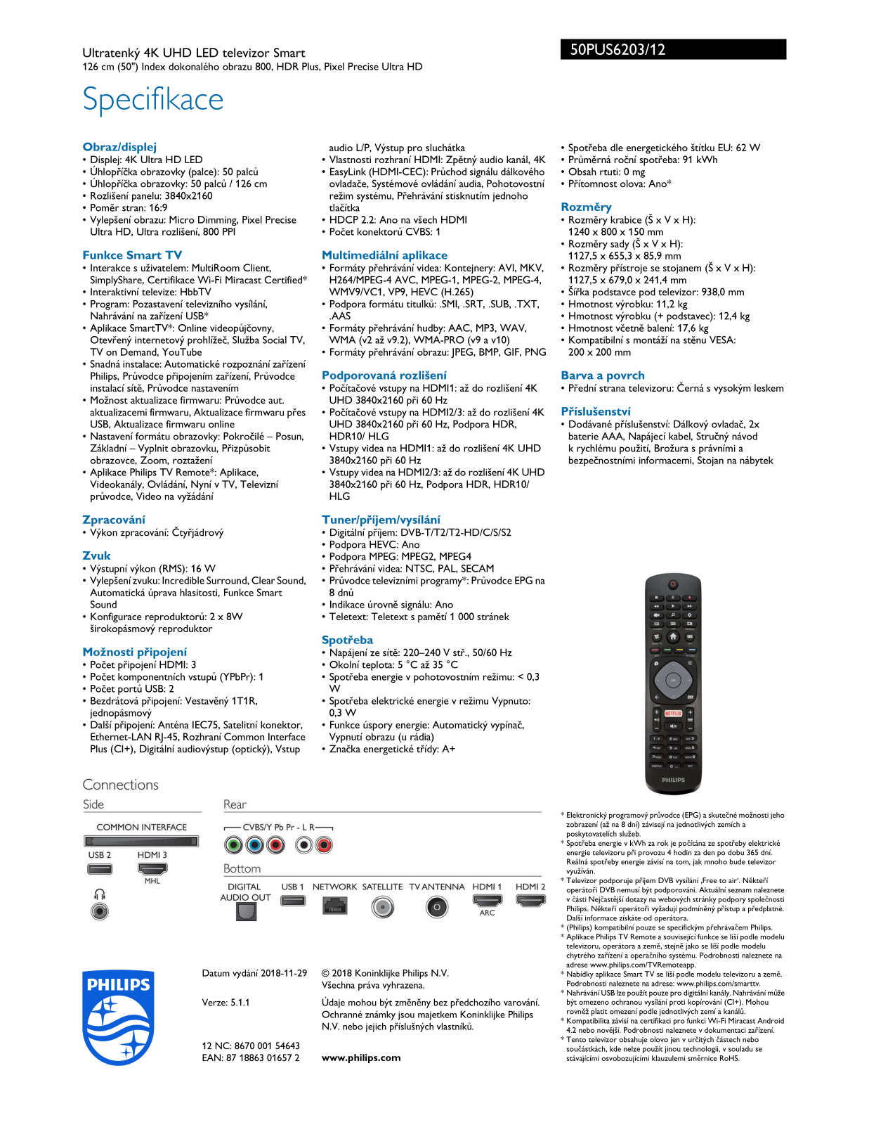 Philips 50PUS6203 User Manual