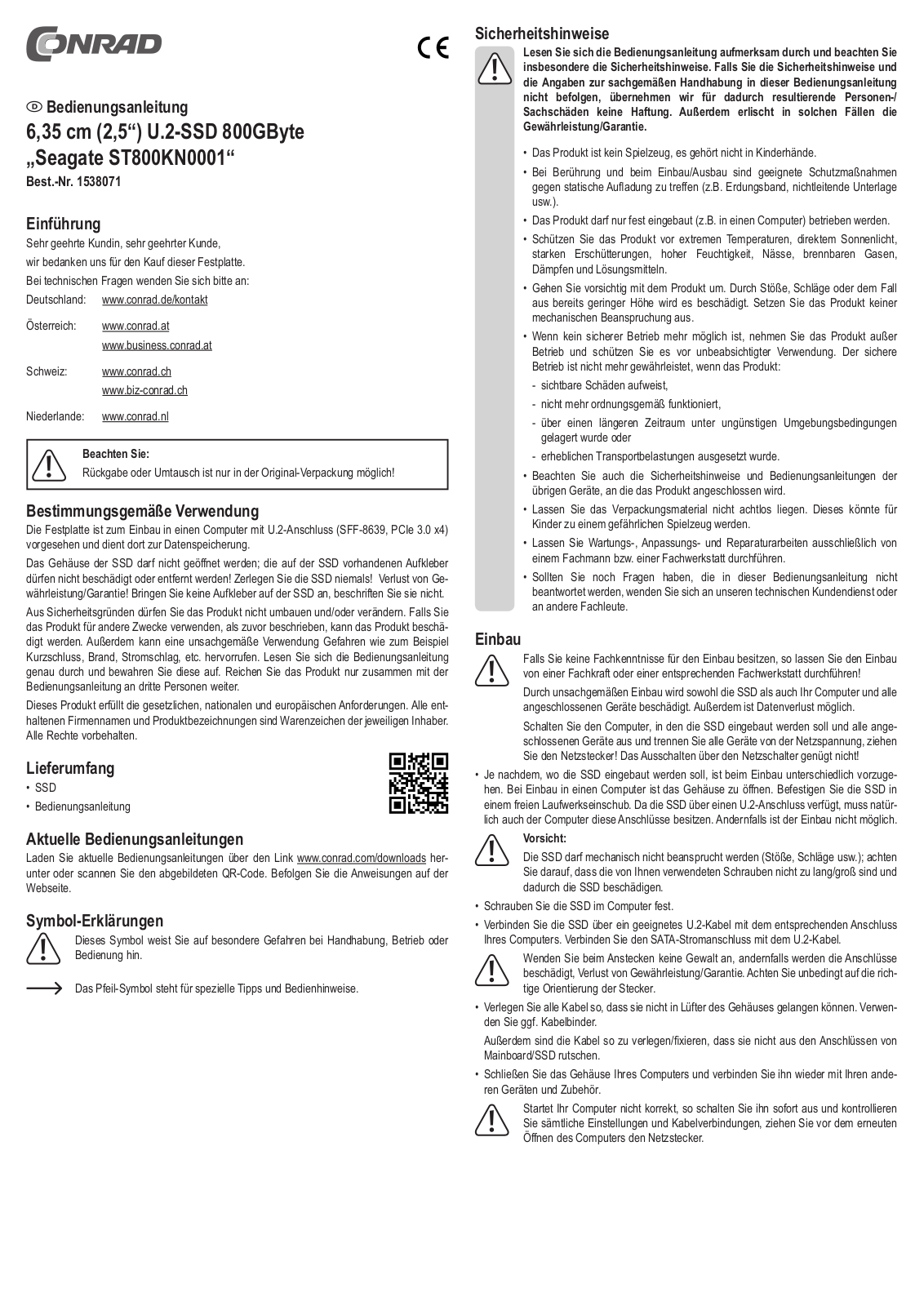 Seagate ST800KN0001 OPERATION MANUAL