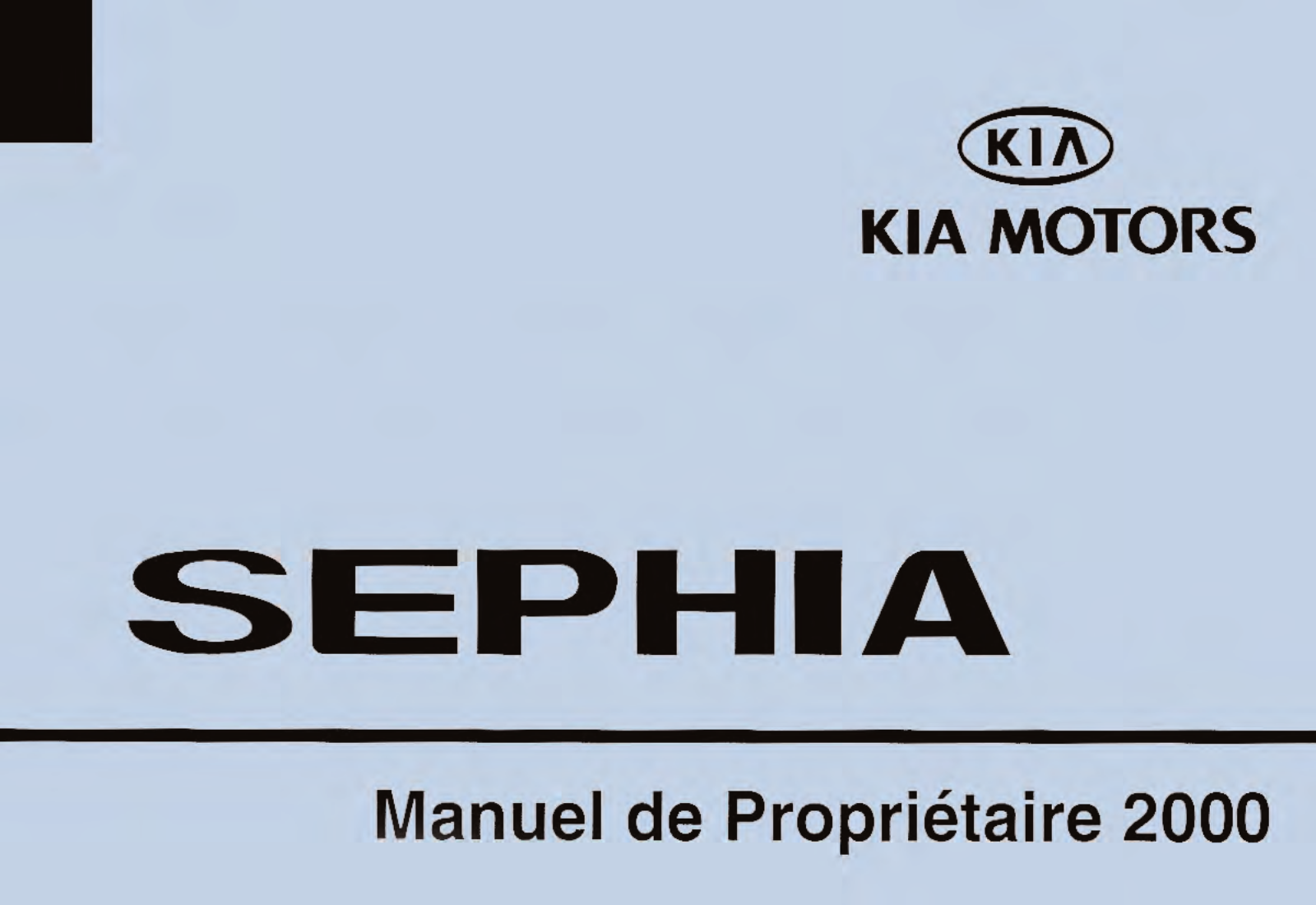 KIA SEPHIA User Manual