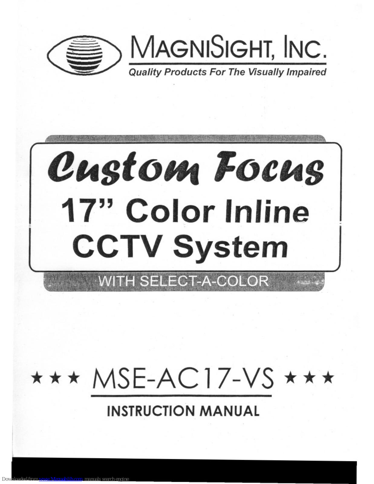 MagniSight MSE-AC17-VS Instruction Manual