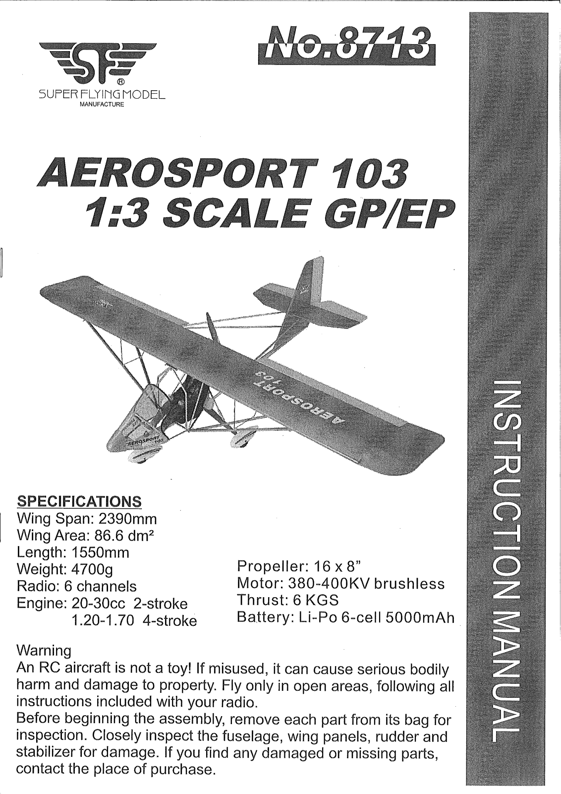 Super Flying Model 8713 User guide - ManualMachine.com