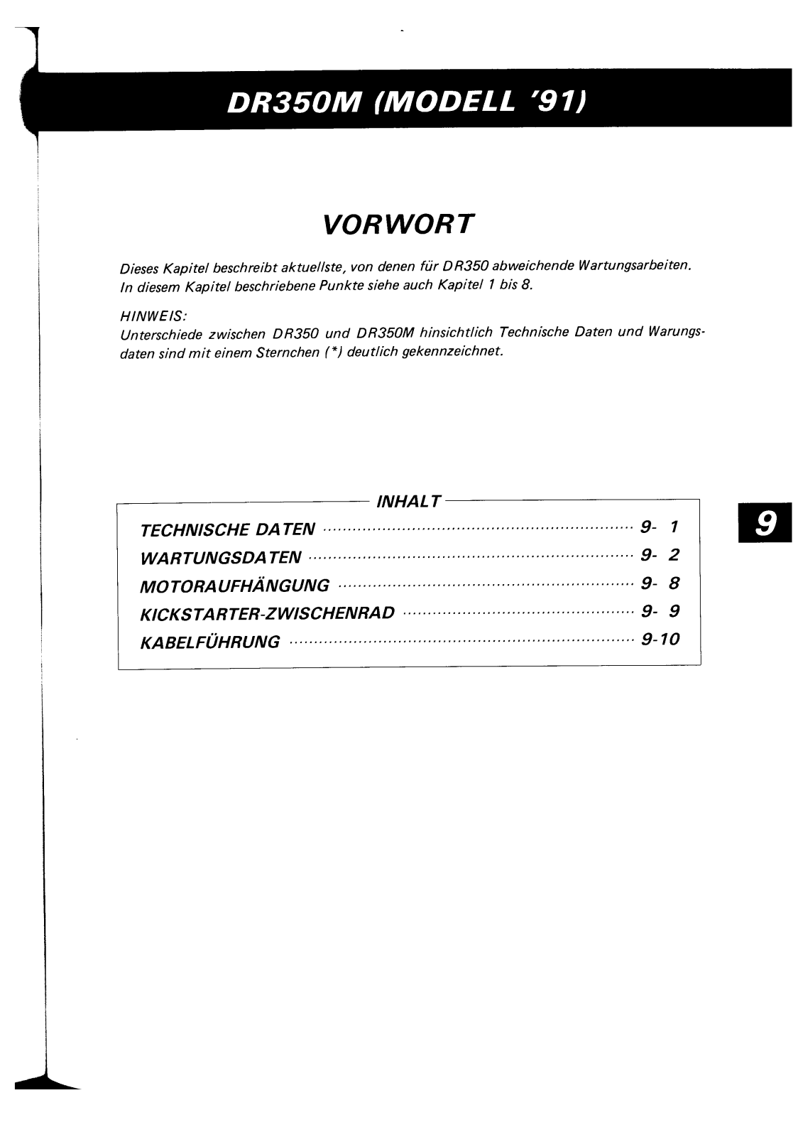 Suzuki DR350 1991 Service Manual