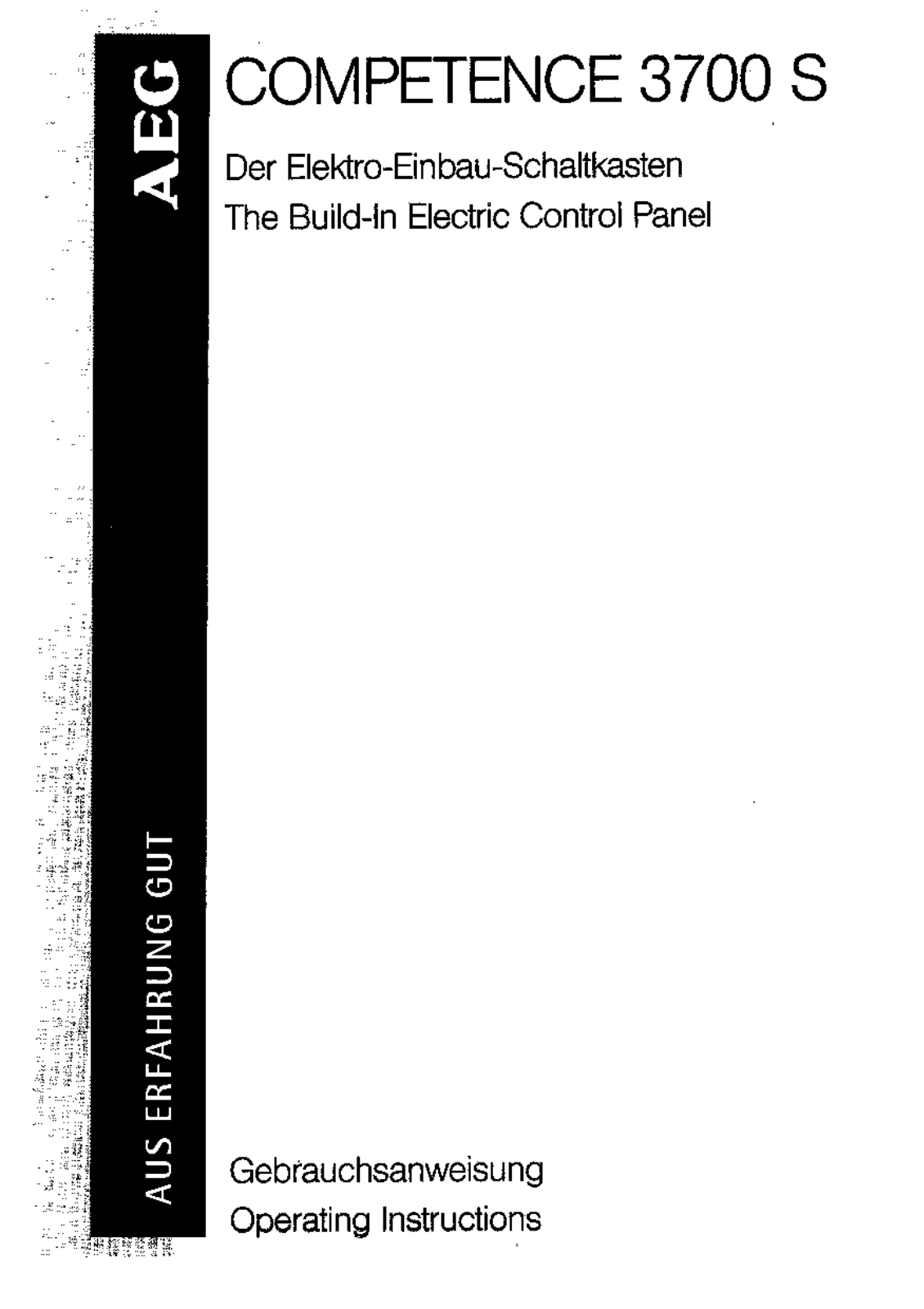 AEG COMPETENCE 3700S User Manual