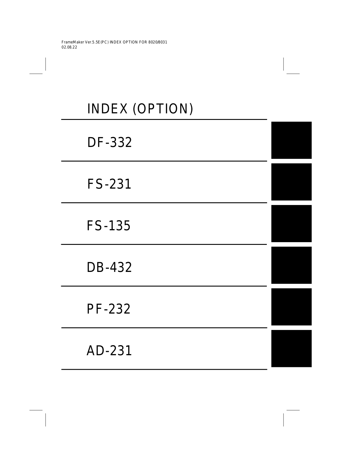 Minolta 8031fvopte Datasets - ManualMachine.com
