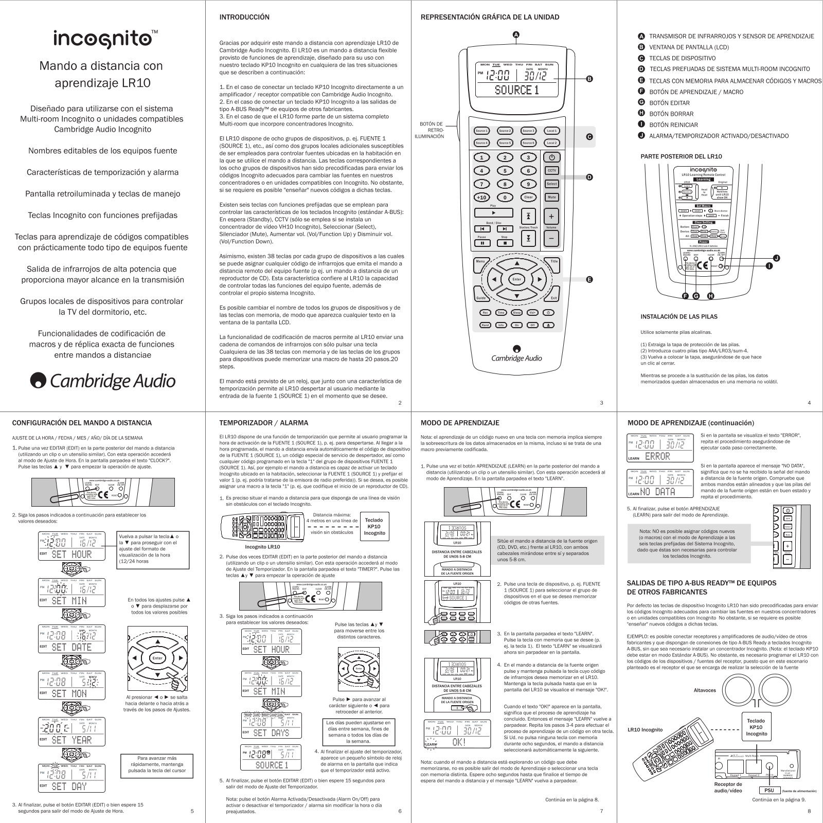 Cambridge audio INCOGNITO LR10 User Manual