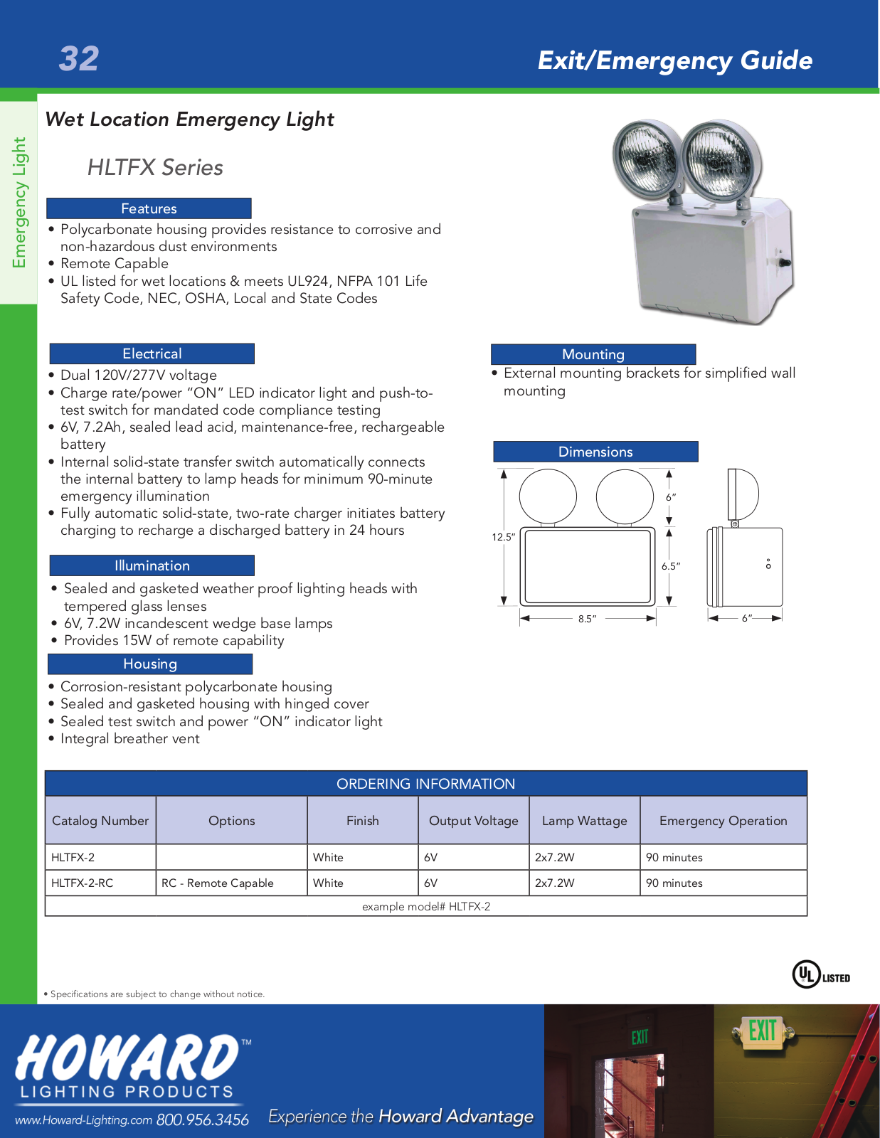 Howard Industries HLTFX Series Catalog Page