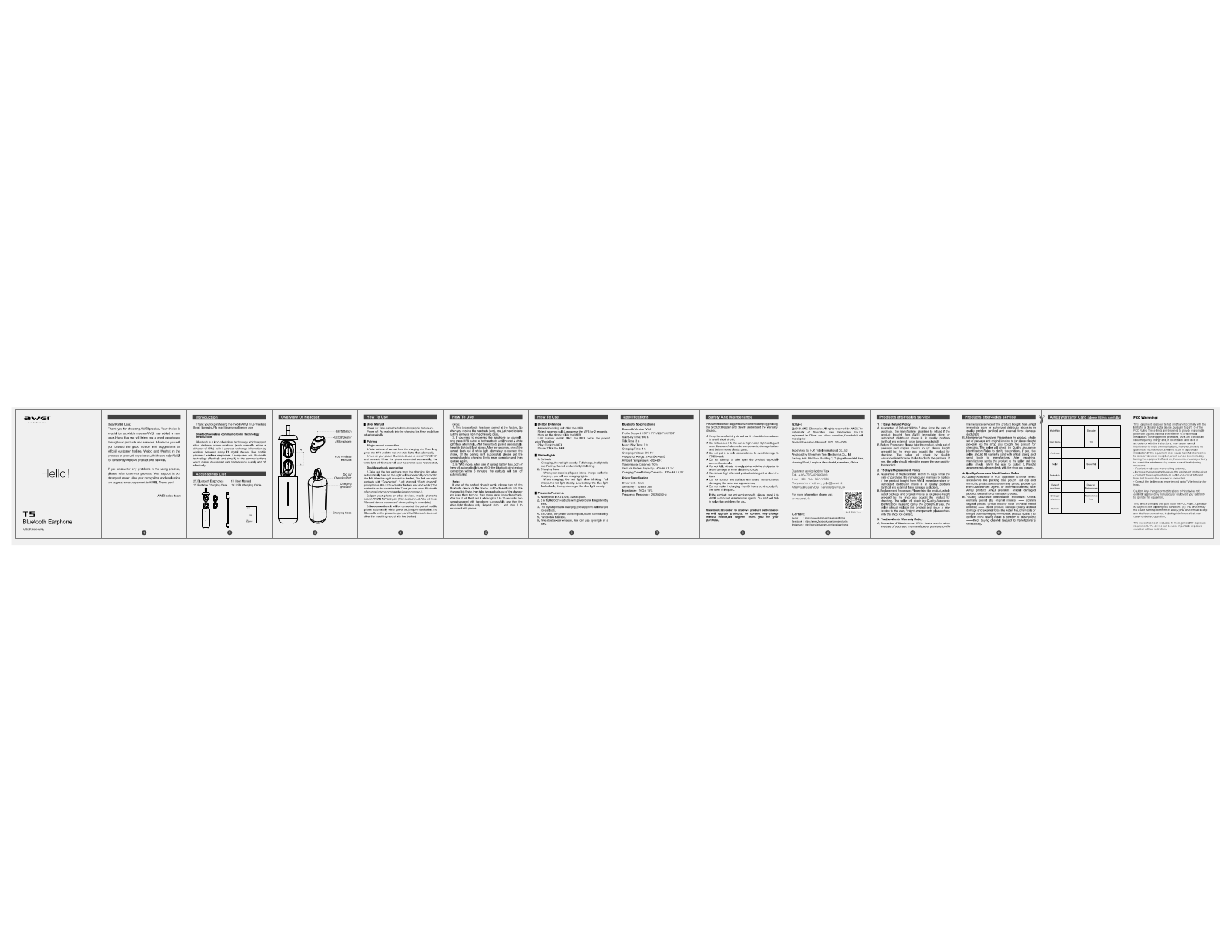 awei T5 User Manual