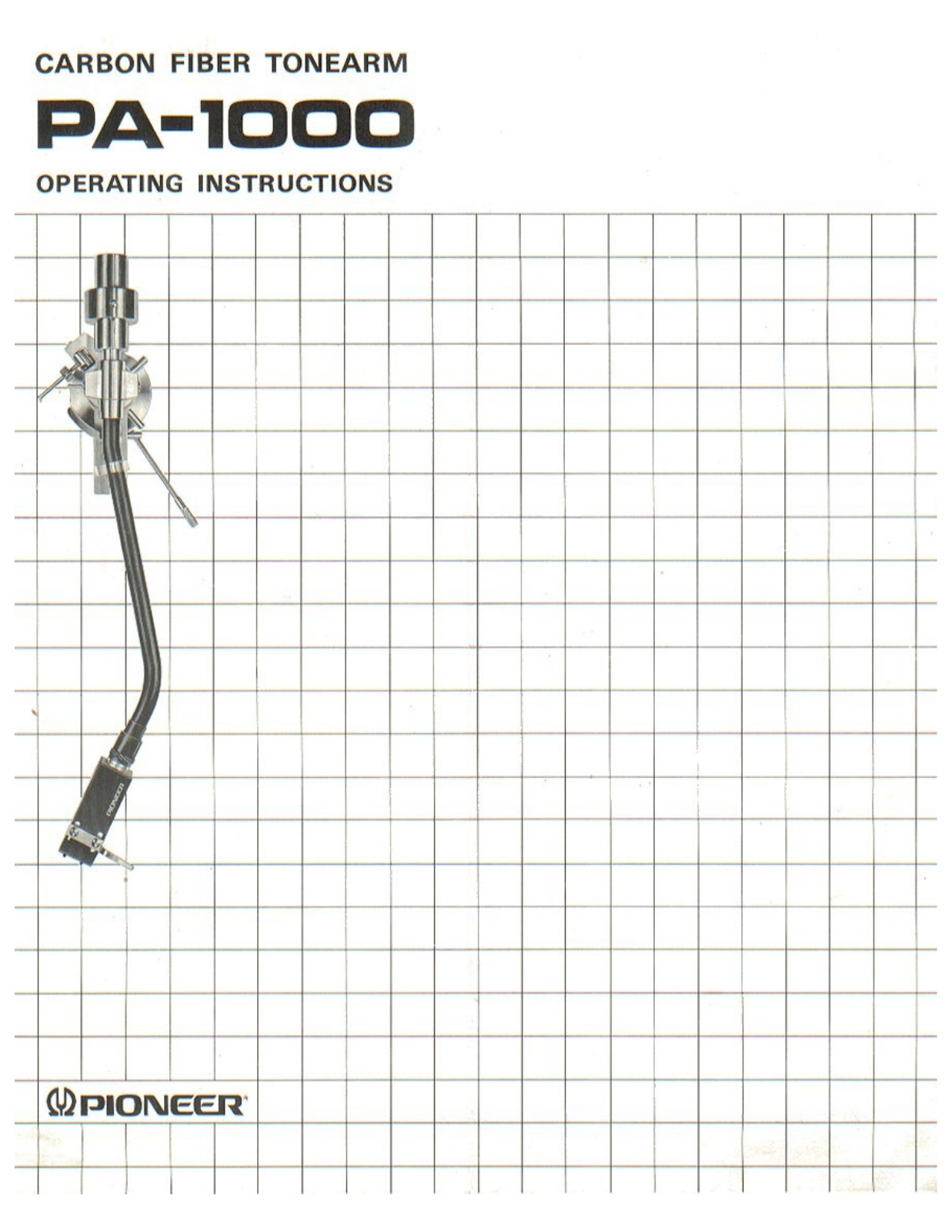 Pioneer PA-1000 Owners manual